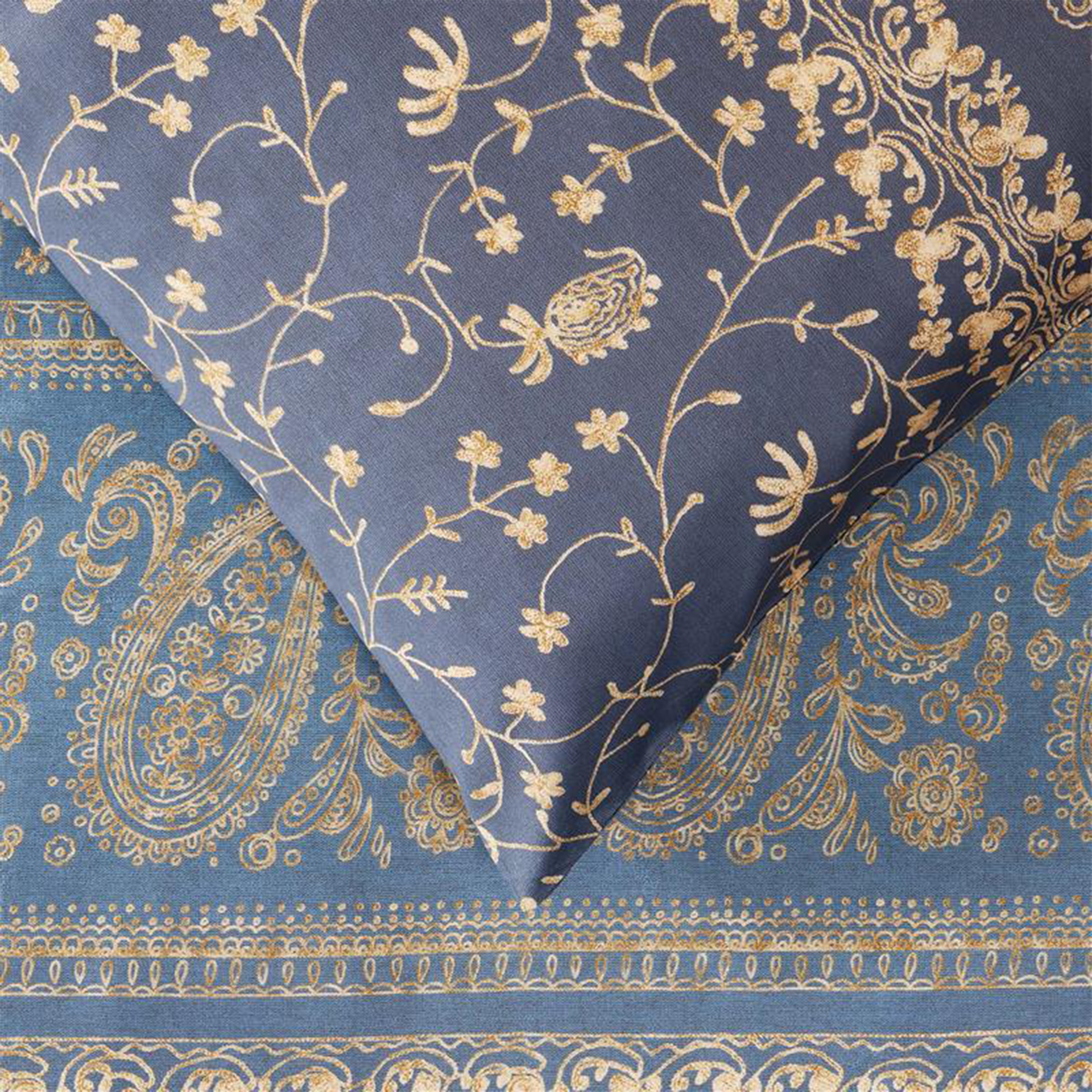 Satin Bettwäsche Brenta Blau 135x200cm Satin Bettwäsche Brenta Blau 135x200cm