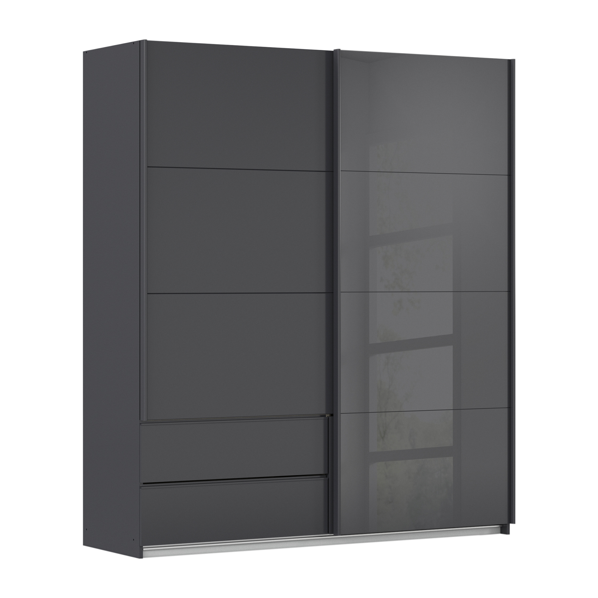 Schwebetürenschrank Elsa Grau 62*181*210