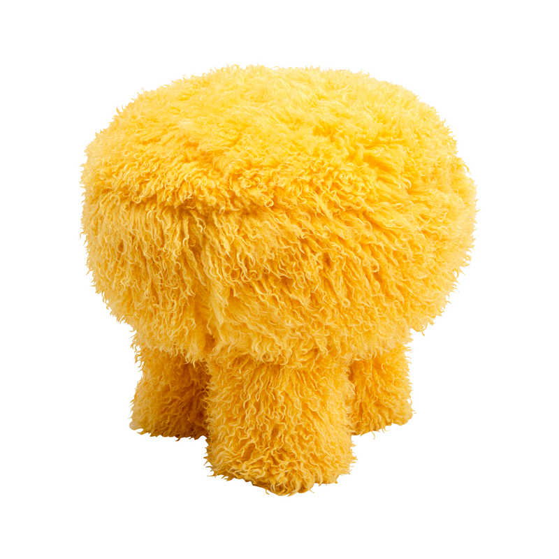 Kare Hocker Plushy Gelb