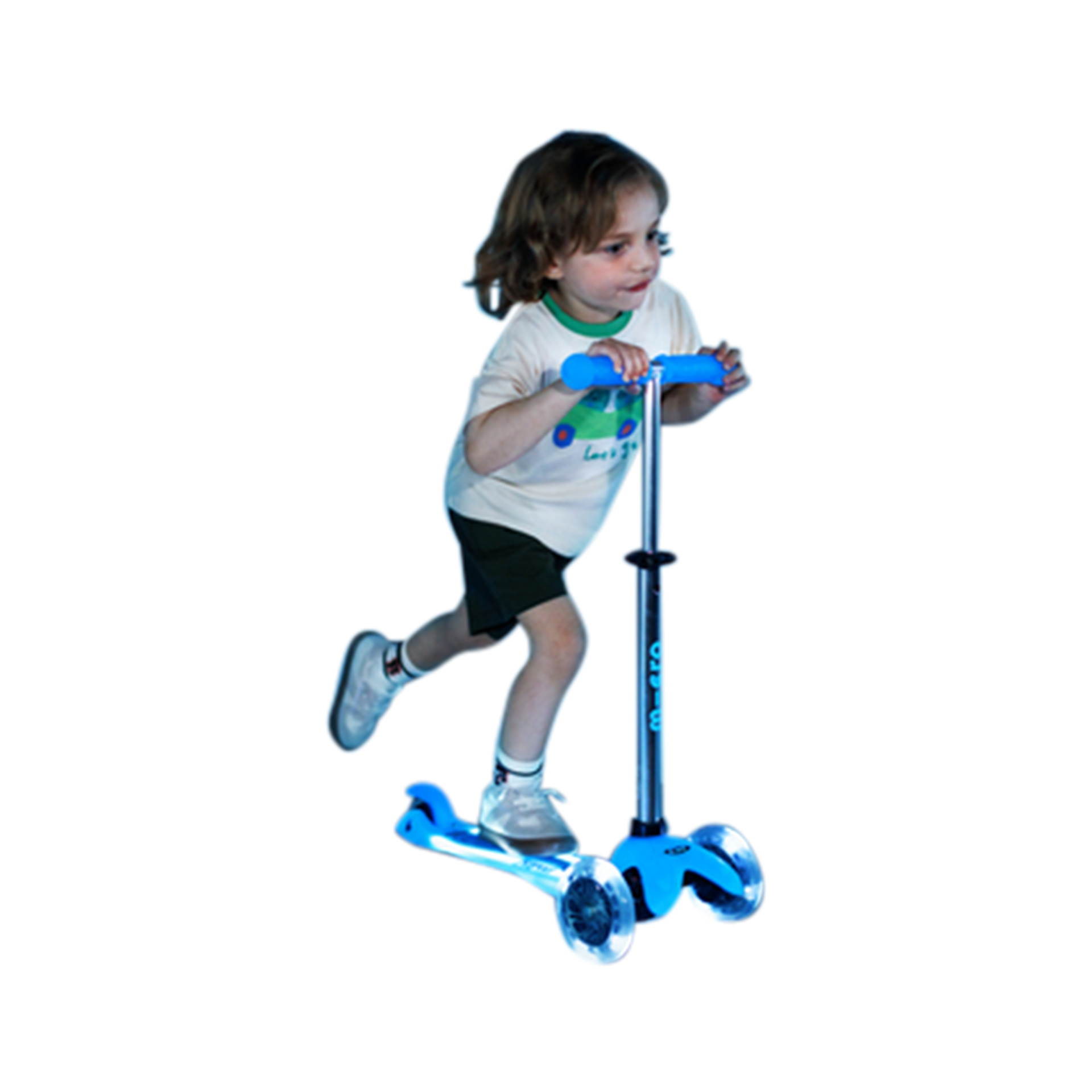 Scooter mini micro deluxe glow LED plus arctic blue