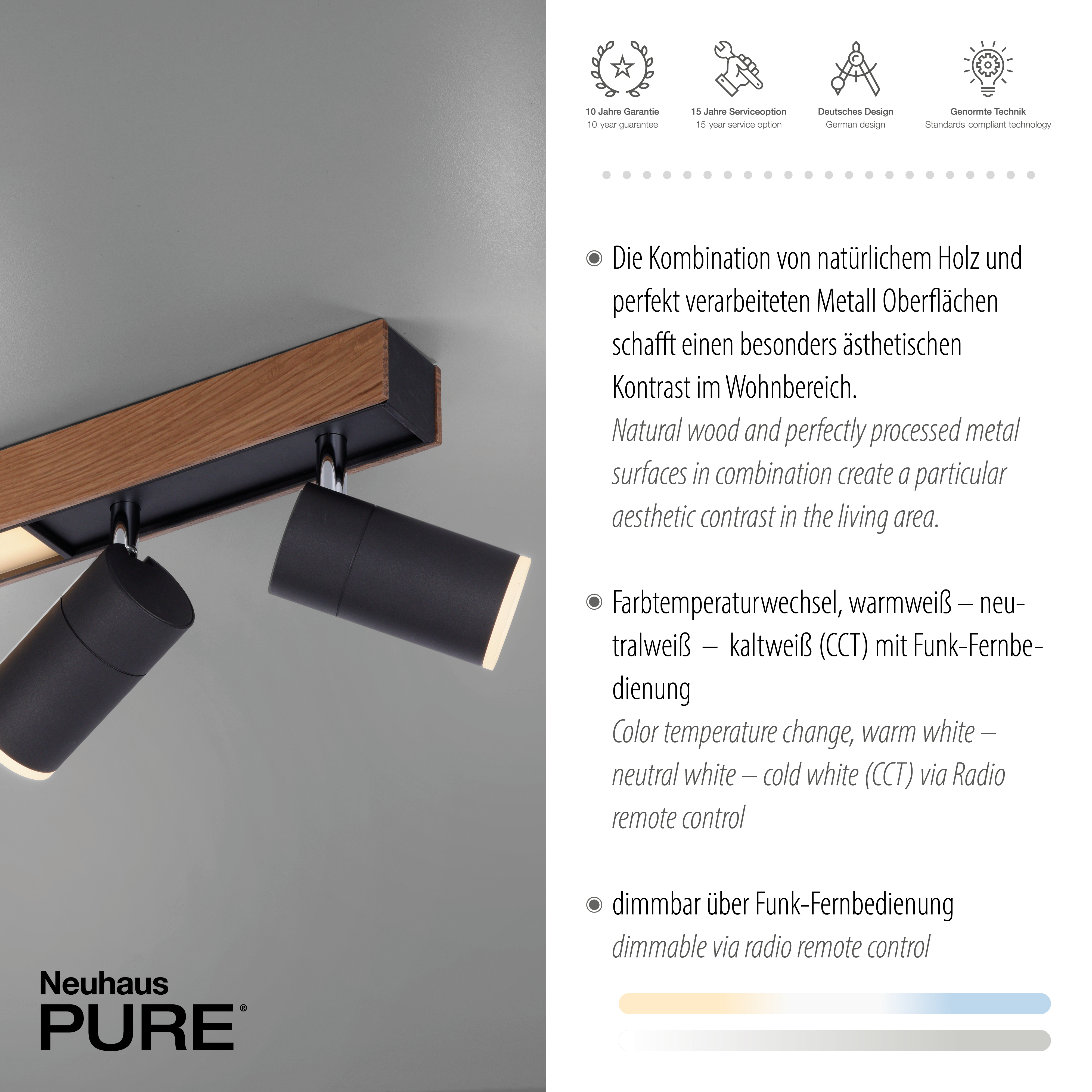 Deckenleuchte PURE-LINES Eichefarben Deckenleuchte PURE-LINES Eichefarben