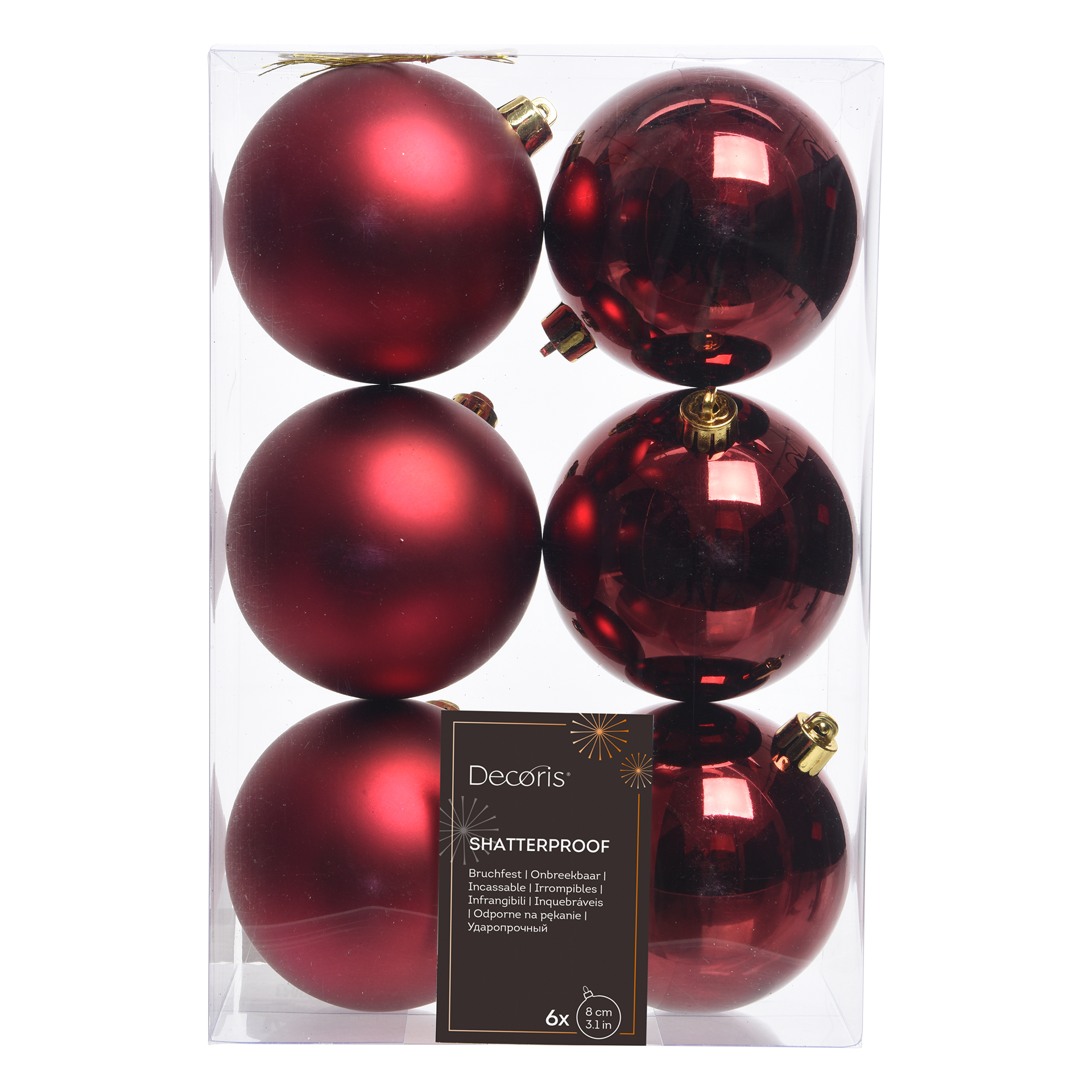 Weihnachtskugeln Berre Glamour ochsenblut