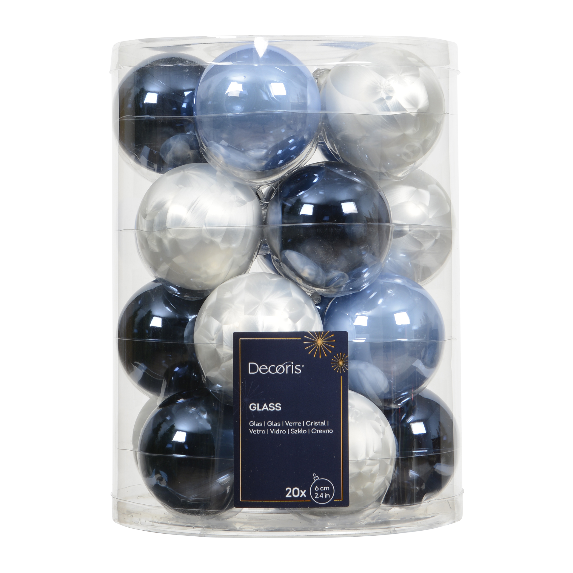 Weihnachtskugeln Ice World blau m/andere farbe(n)