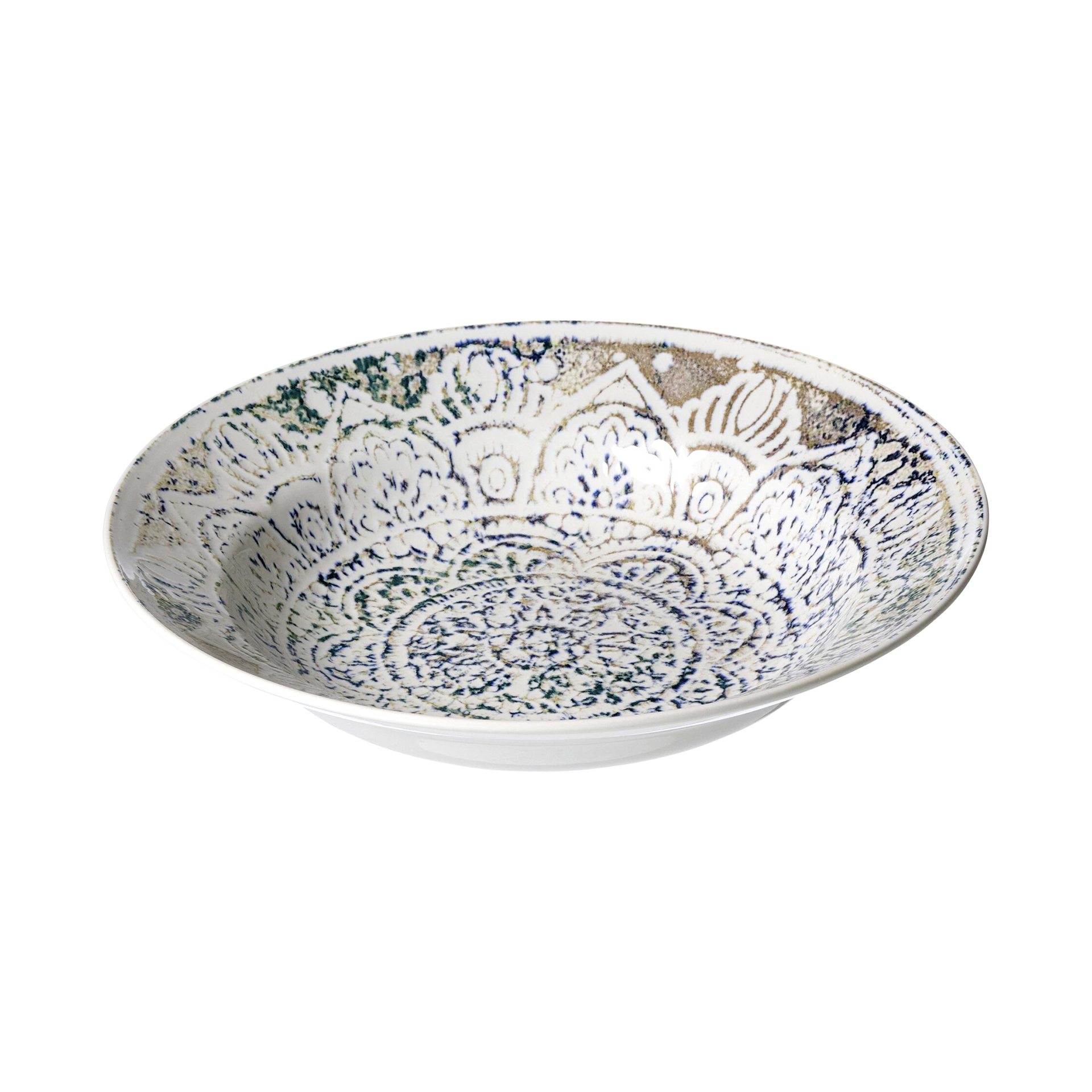 Suppenteller Luigi beige blau grün Suppenteller Luigi beige blau grün