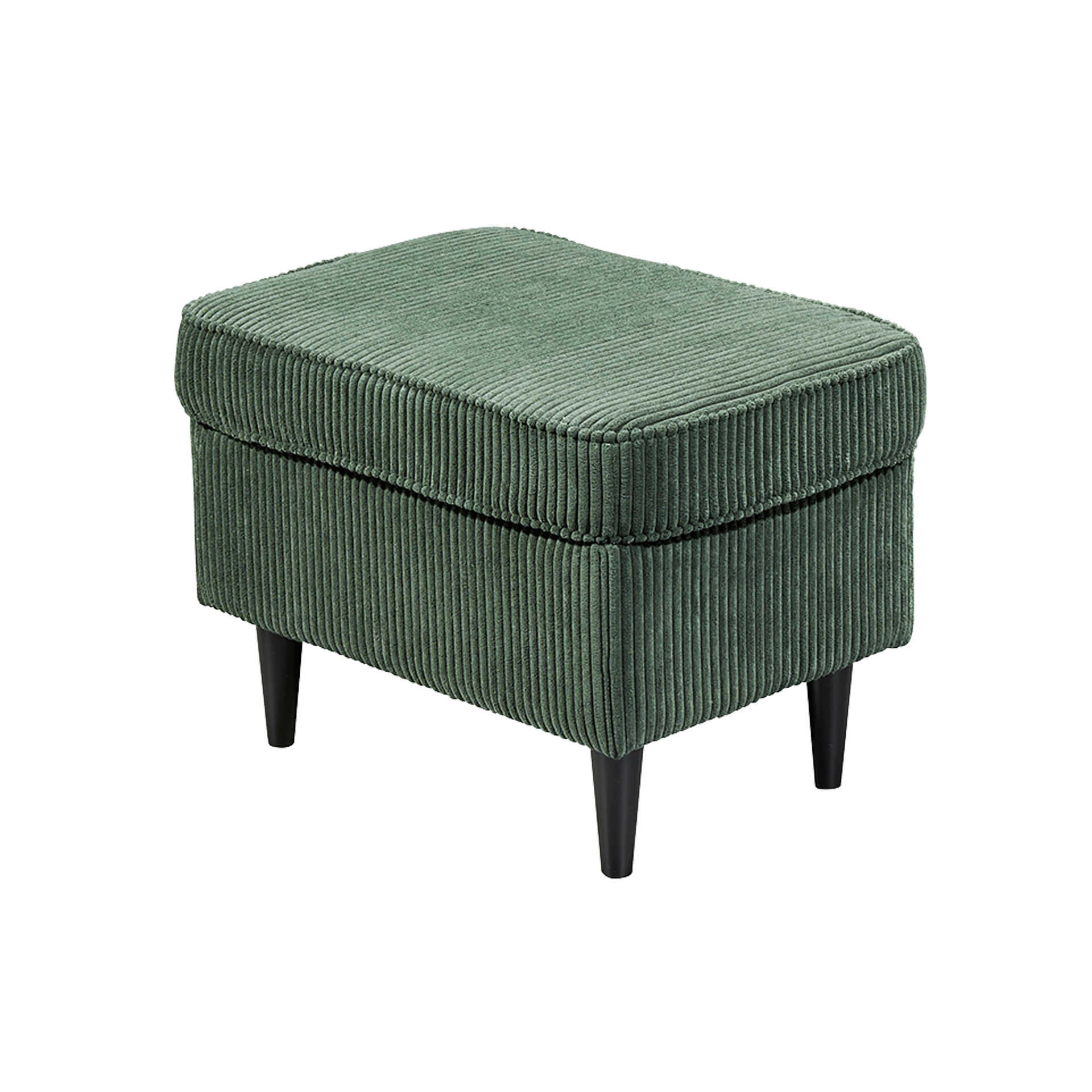 Hocker Osia Bezug Winter Moss, Fuß Schwarz Hocker Osia Bezug Winter Moss, Fuß Schwarz