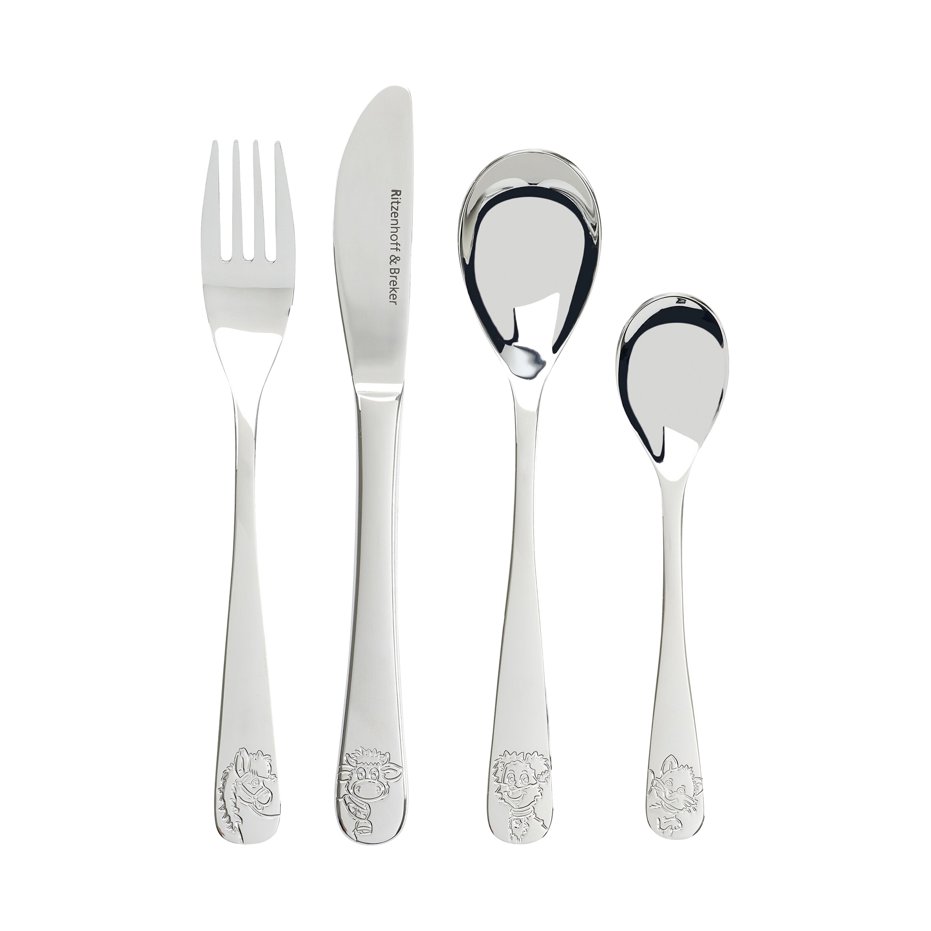 Ritzenhoff & Breker Kinderbesteck Hoftiere 4-teilig Ritzenhoff & Breker Kinderbesteck Hoftiere 4-teilig