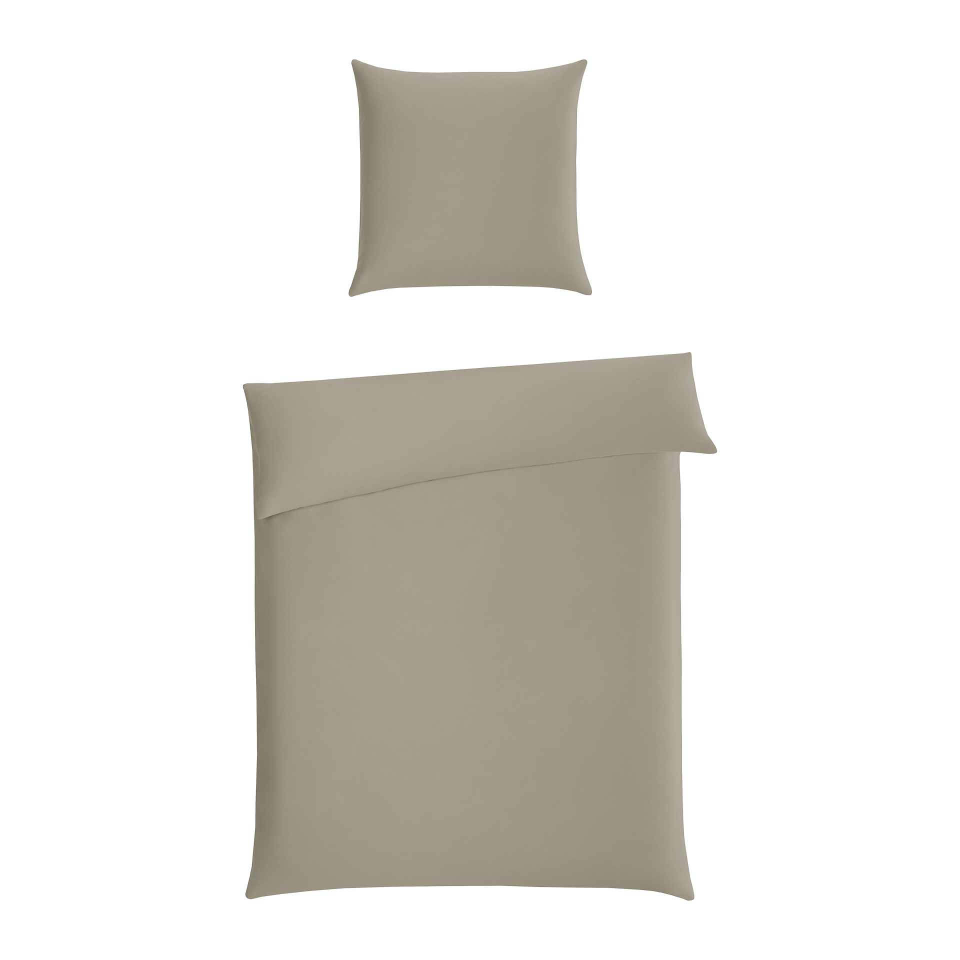 Satin Bettwäsche Casea Barcelona Taupe 135x200cm Satin Bettwäsche Casea Barcelona Taupe 135x200cm