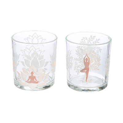 Windlicht Namaste Braun