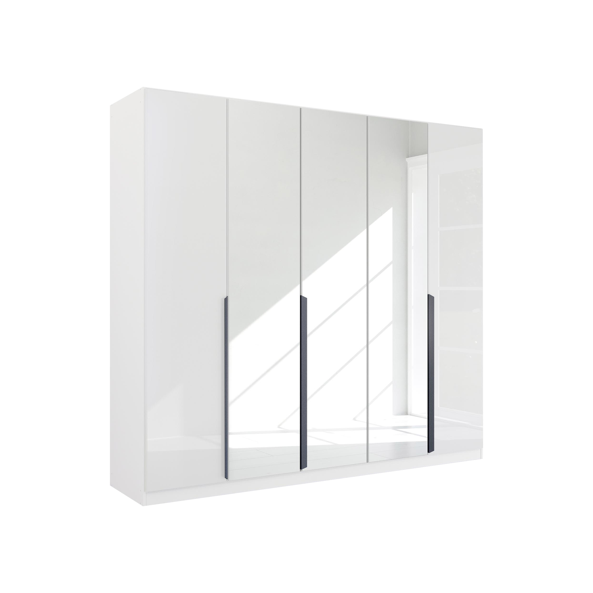 Drehtürenschrank Mood 5-türig Grau 54*226*210 Drehtürenschrank Mood 5-türig Grau 54*226*210