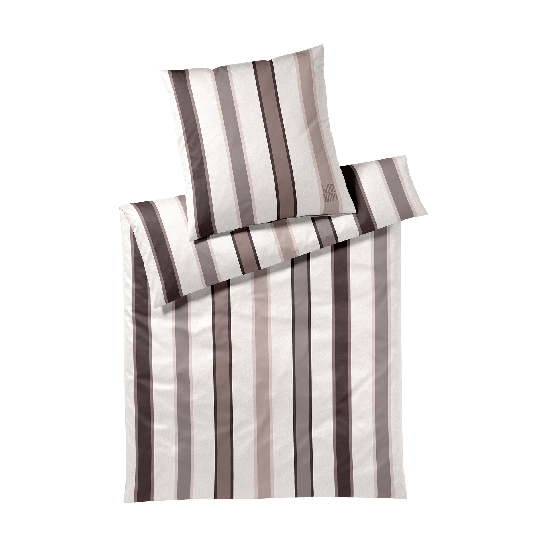 Satin Bettwäsche Banks Mako-Satin Bettwäsche Stone 155x220cm