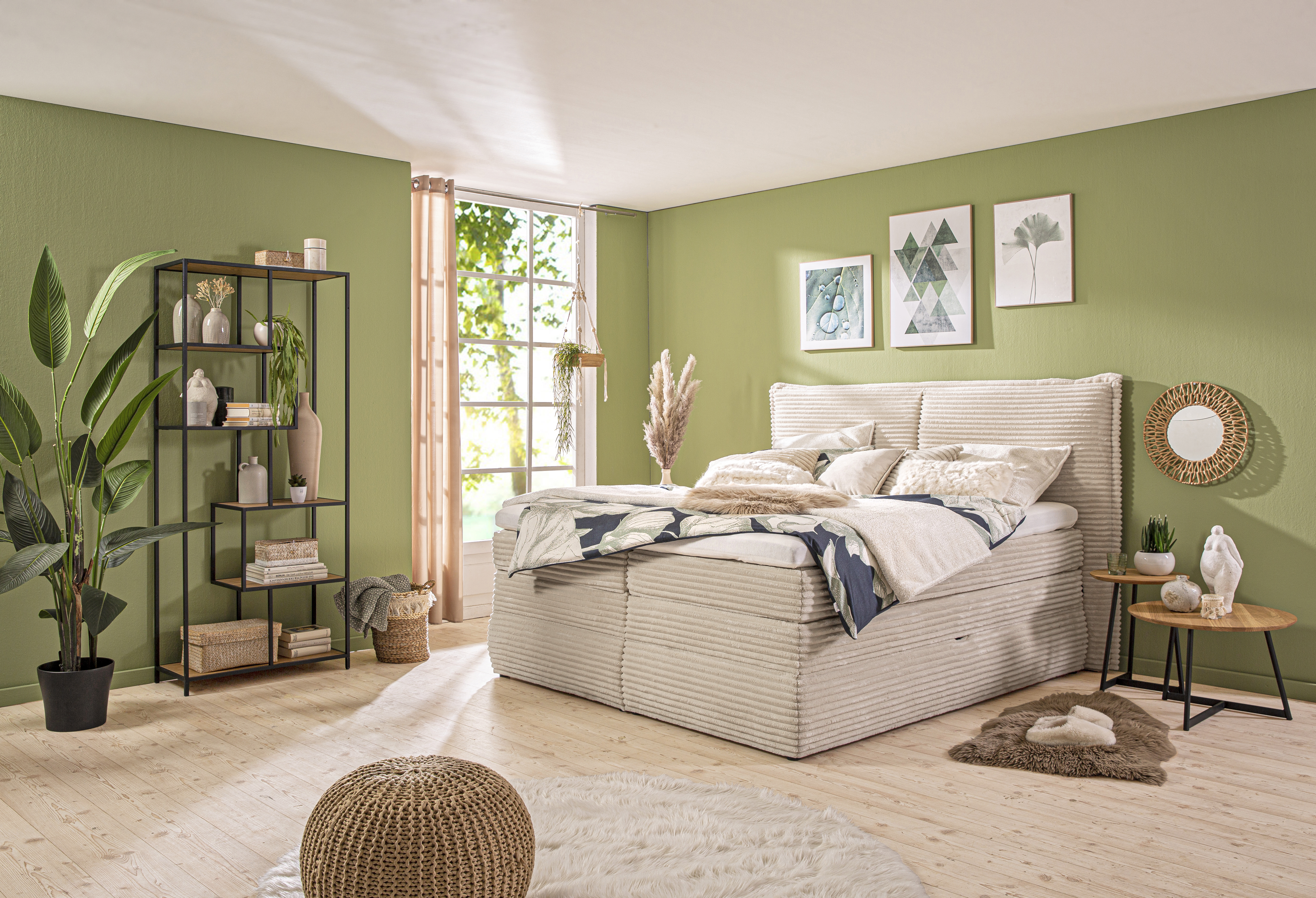 Boxspringbett Marlin Bezug Mega Ivory 180x200 cm Boxspringbett Marlin Bezug Mega Ivory 180x200 cm