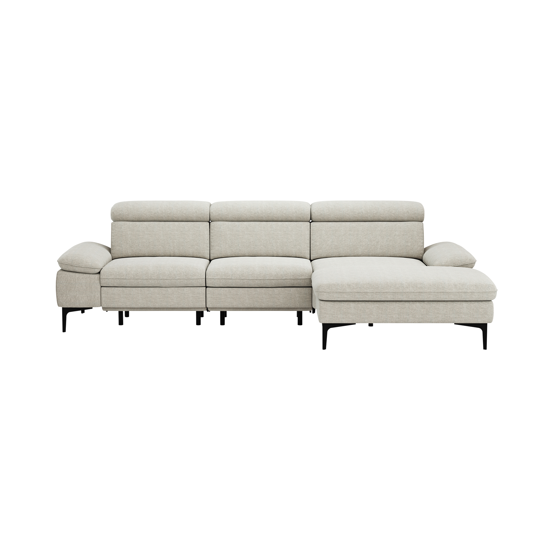 Global wohnen Ecksofa Felipa Naturel Rücken echt, Kopfteilverstellung, Relaxfunktion motorisch, Armlehne verstellbar Global wohnen Ecksofa Felipa Naturel Rücken echt, Kopfteilverstellung, Relaxfunktion motorisch, Armlehne verstellbar