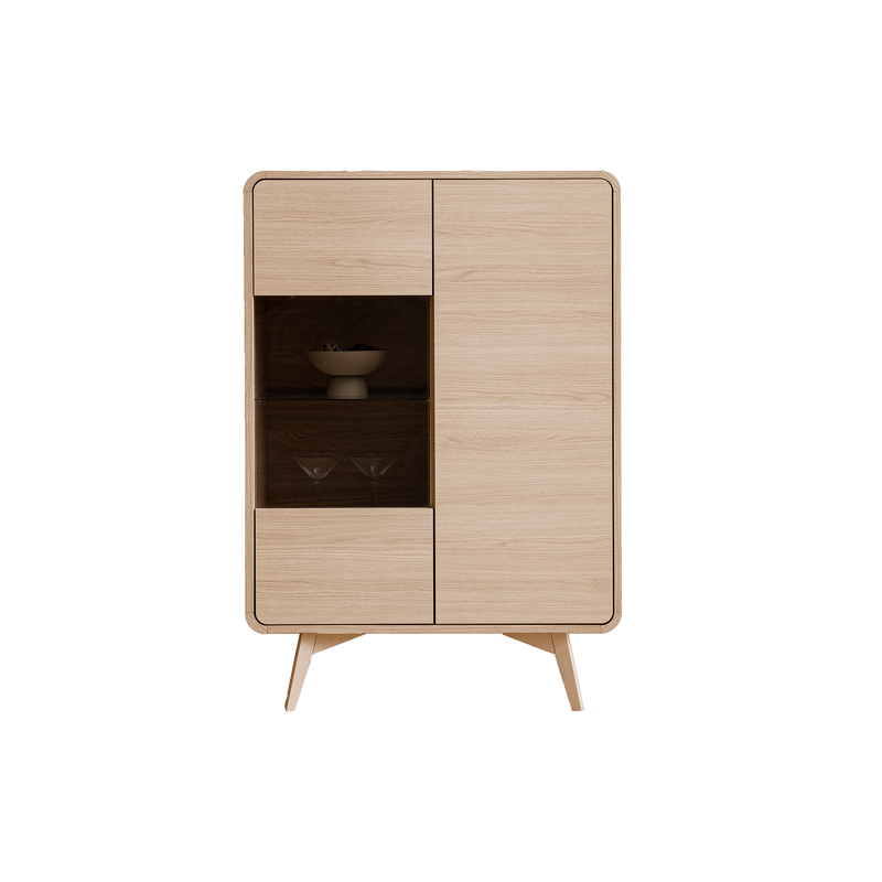 Novofurn Vitrine Tore Eichefarben