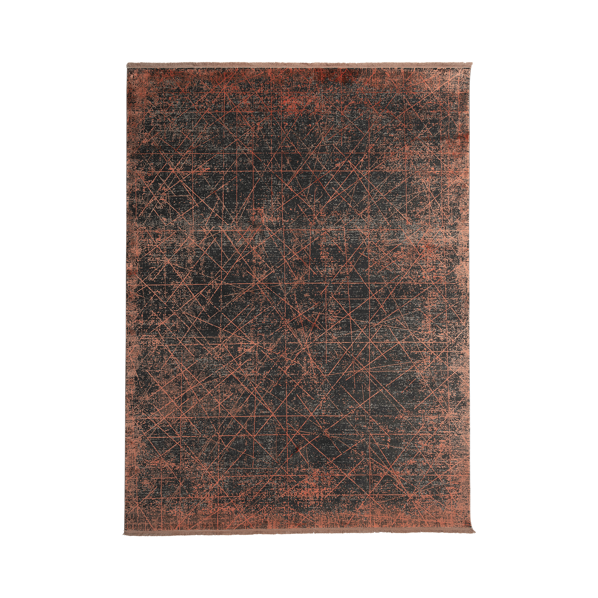 Teppich Skyline 80x240cm Orange-Grau