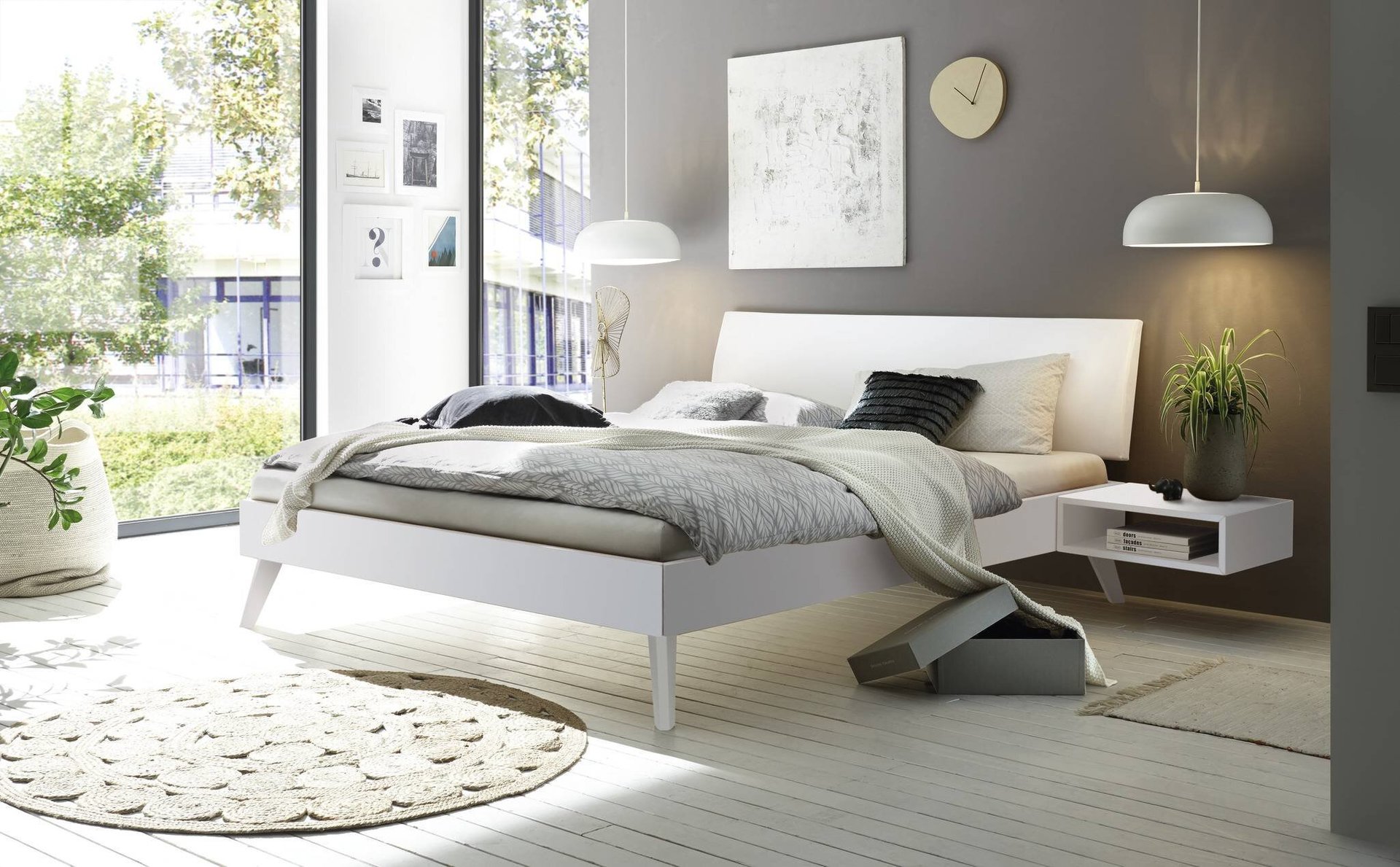 HASENA Bett Pesaro Kopfteil Kuhl White Gestell Weiß lackiert 180x200 cm HASENA Bett Pesaro Kopfteil Kuhl White Gestell Weiß lackiert 180x200 cm