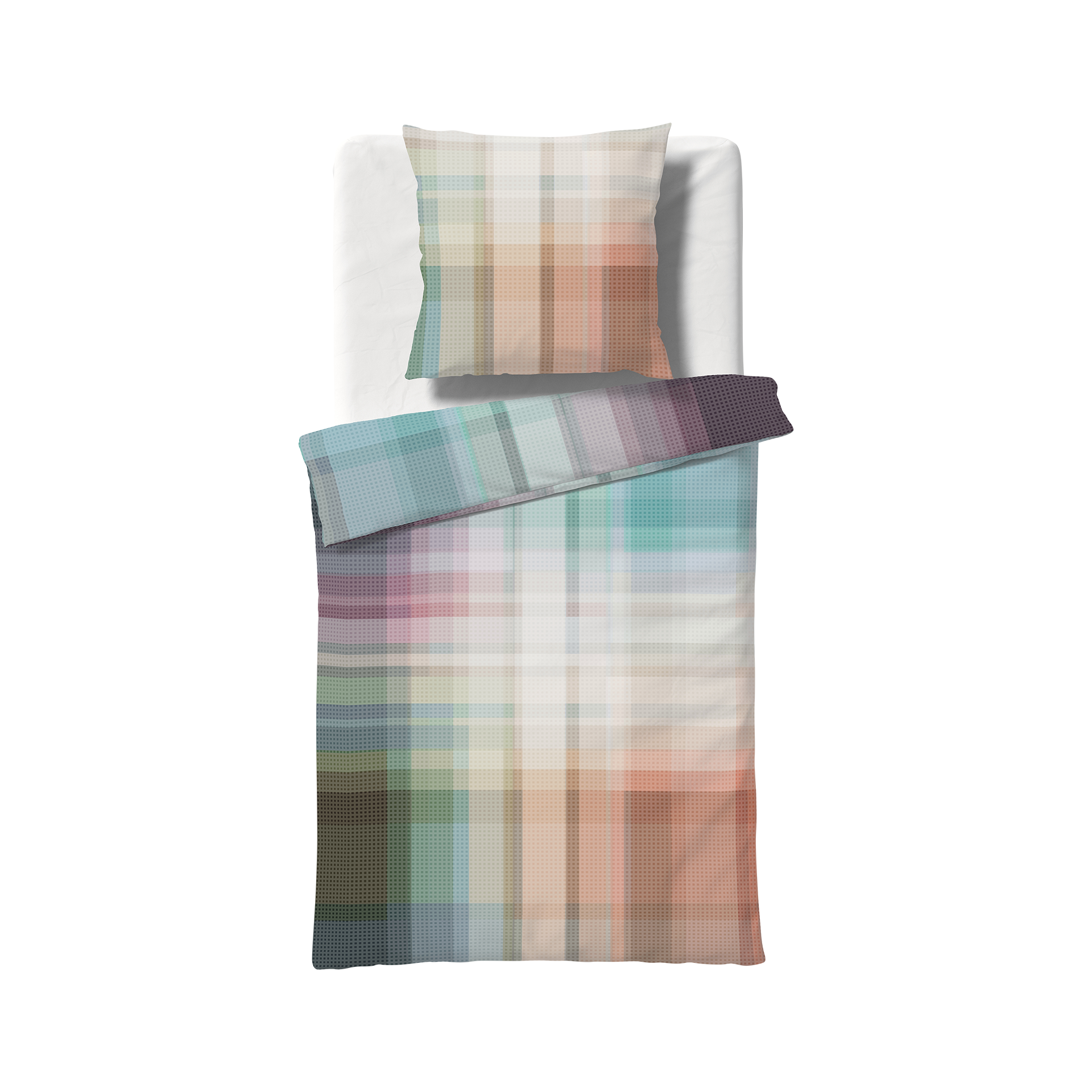 Satin Bettwäsche Bed Art S Bunt 135x200cm