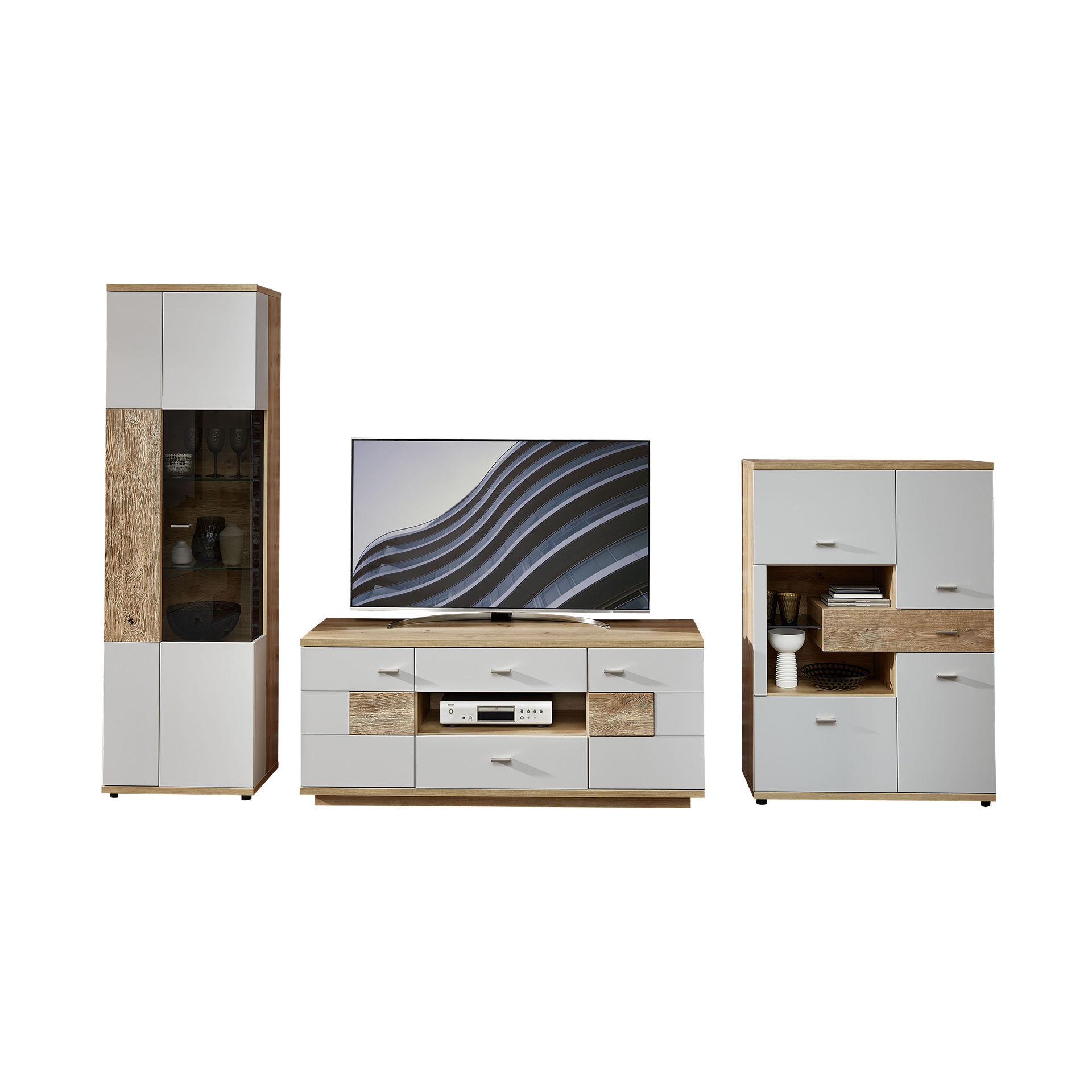 Collection H Wohnwand Valenta Eichefarben
