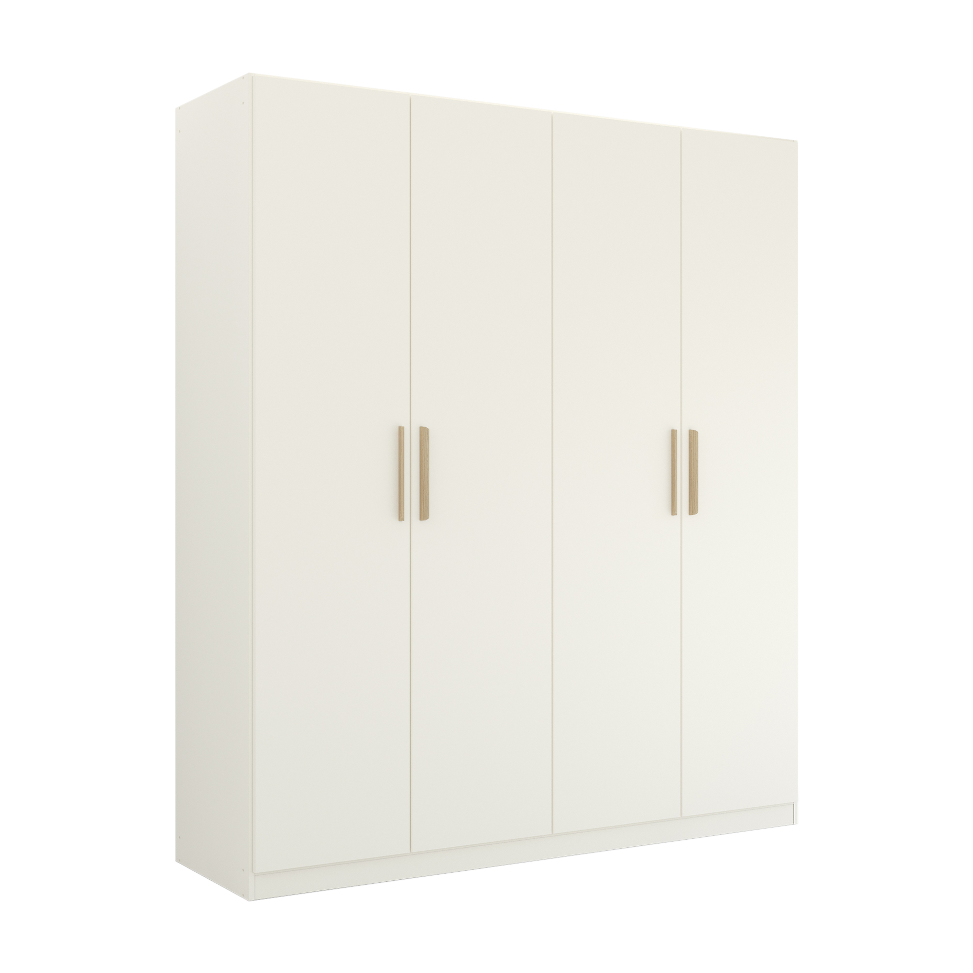 Drehtürenschrank Skandi 4-türig Weiß 54*181*210 Drehtürenschrank Skandi 4-türig Weiß 54*181*210