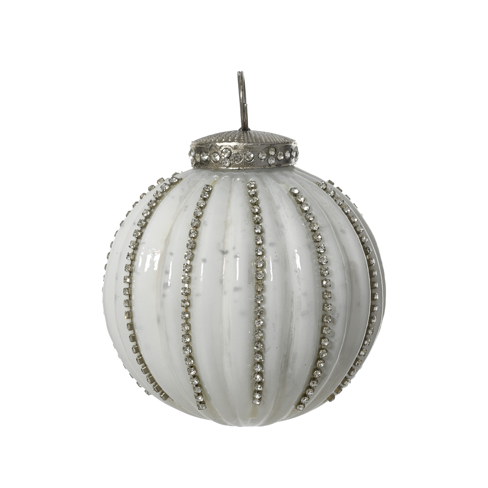 Weihnachtskugeln winterweiss