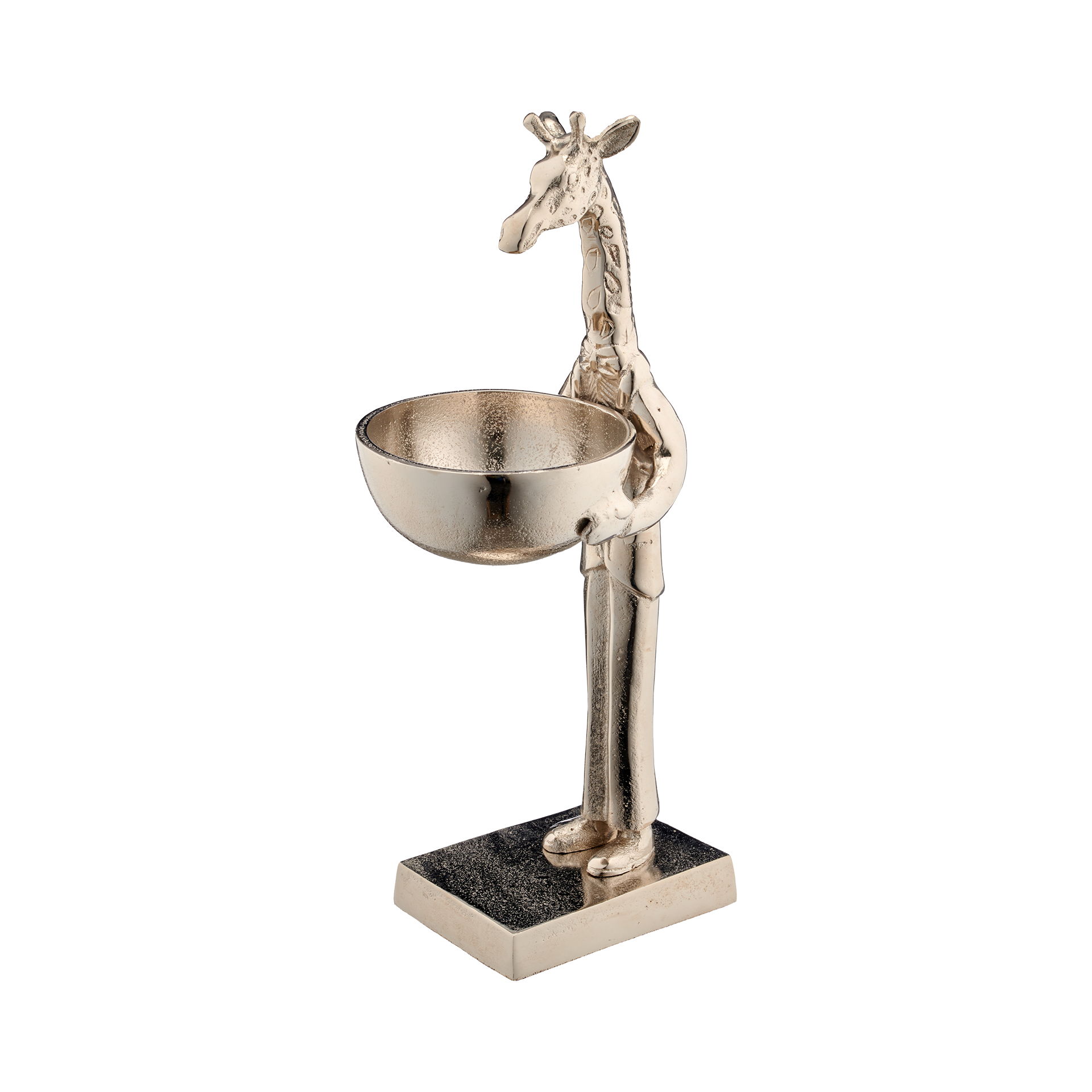Dekofigur Giraffe Silber