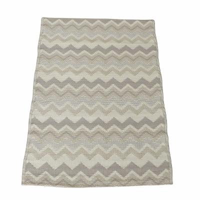 Teppich Zickzack Beige-Grau