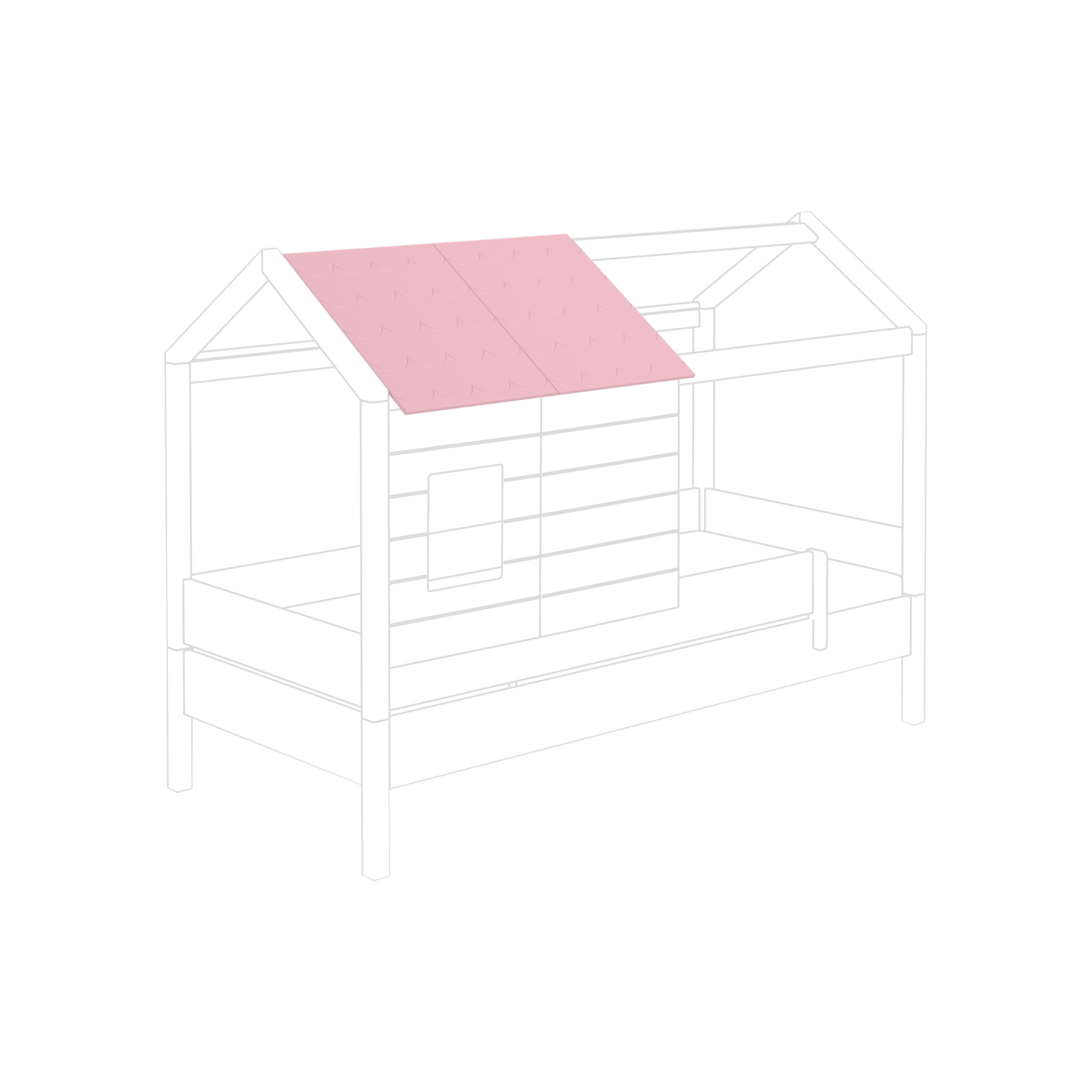Paidi Spielbett Tiny House Aufsatz Rosé Paidi Spielbett Tiny House Aufsatz Rosé