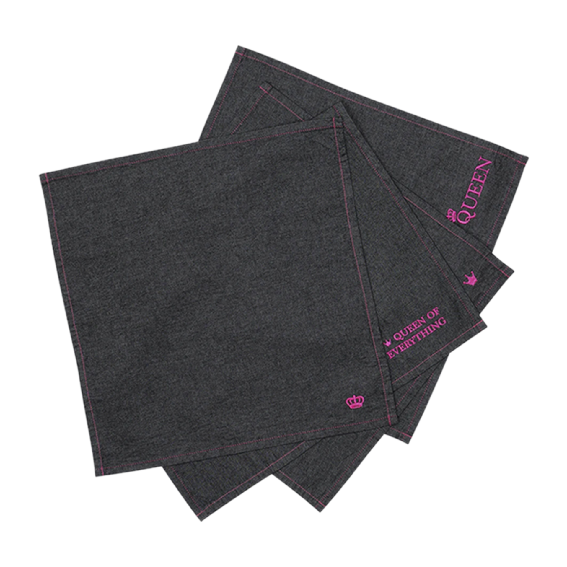 Serviette Denim Queen Black 45x45 Serviette Denim Queen Black 45x45