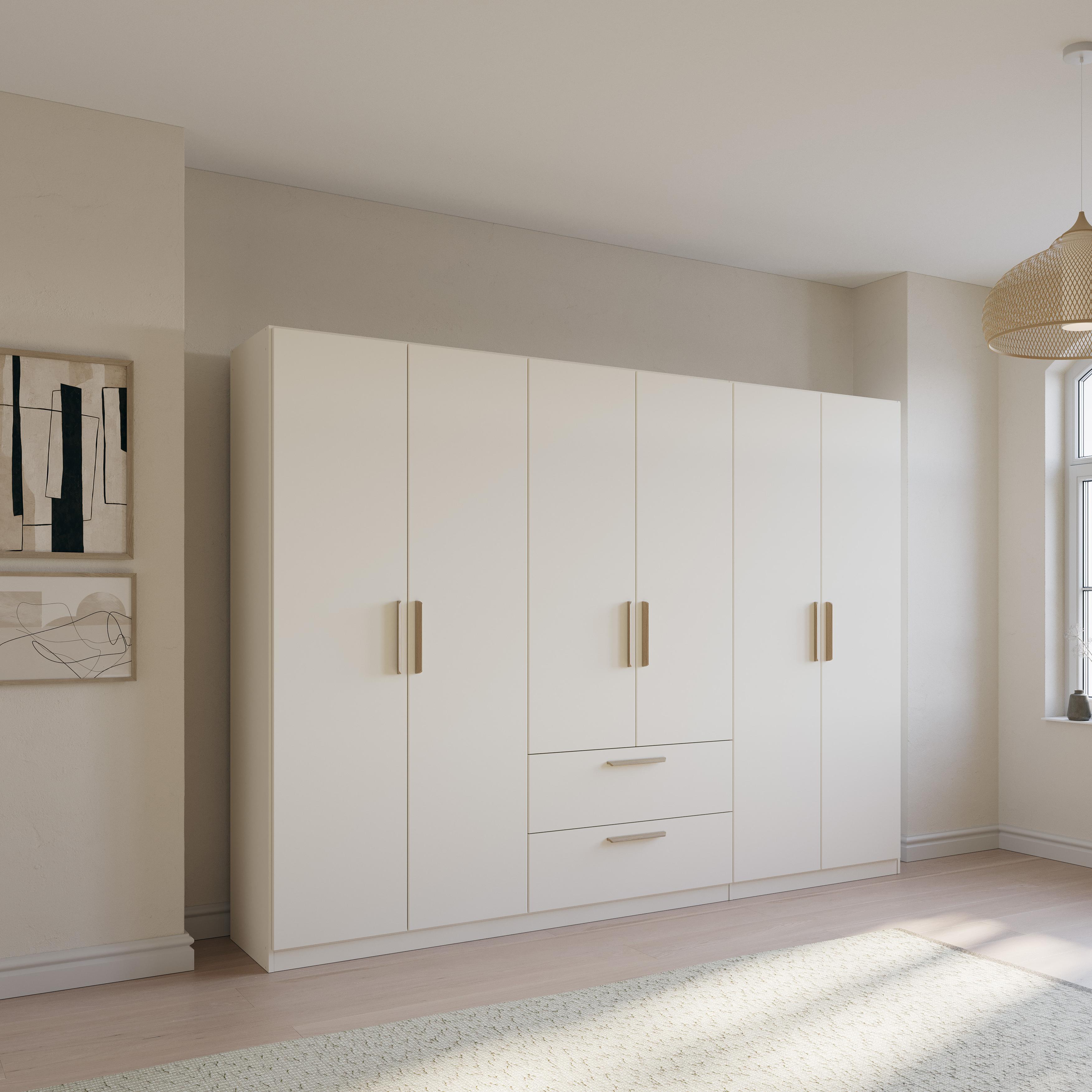 Drehtürenschrank Skandi 6-türig Weiß 54*271*210 Drehtürenschrank Skandi 6-türig Weiß 54*271*210
