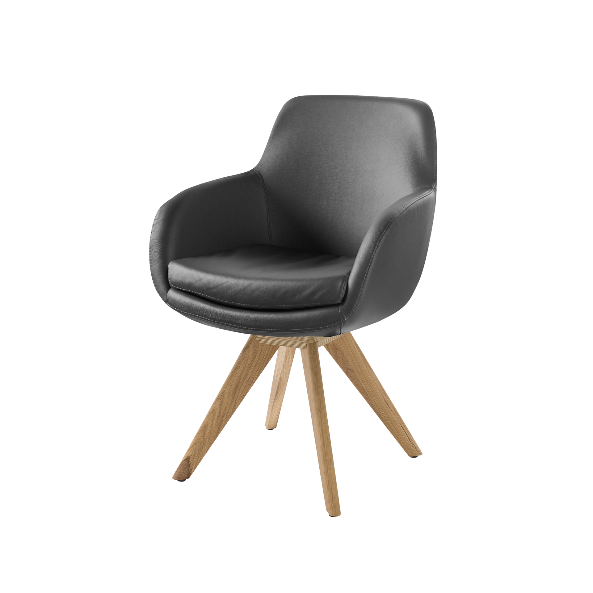 Musterring Armlehnstuhl Tavia Bezug Florenz dunkelgrau Gestell Eichefarben Musterring Armlehnstuhl Tavia Bezug Florenz dunkelgrau Gestell Eichefarben