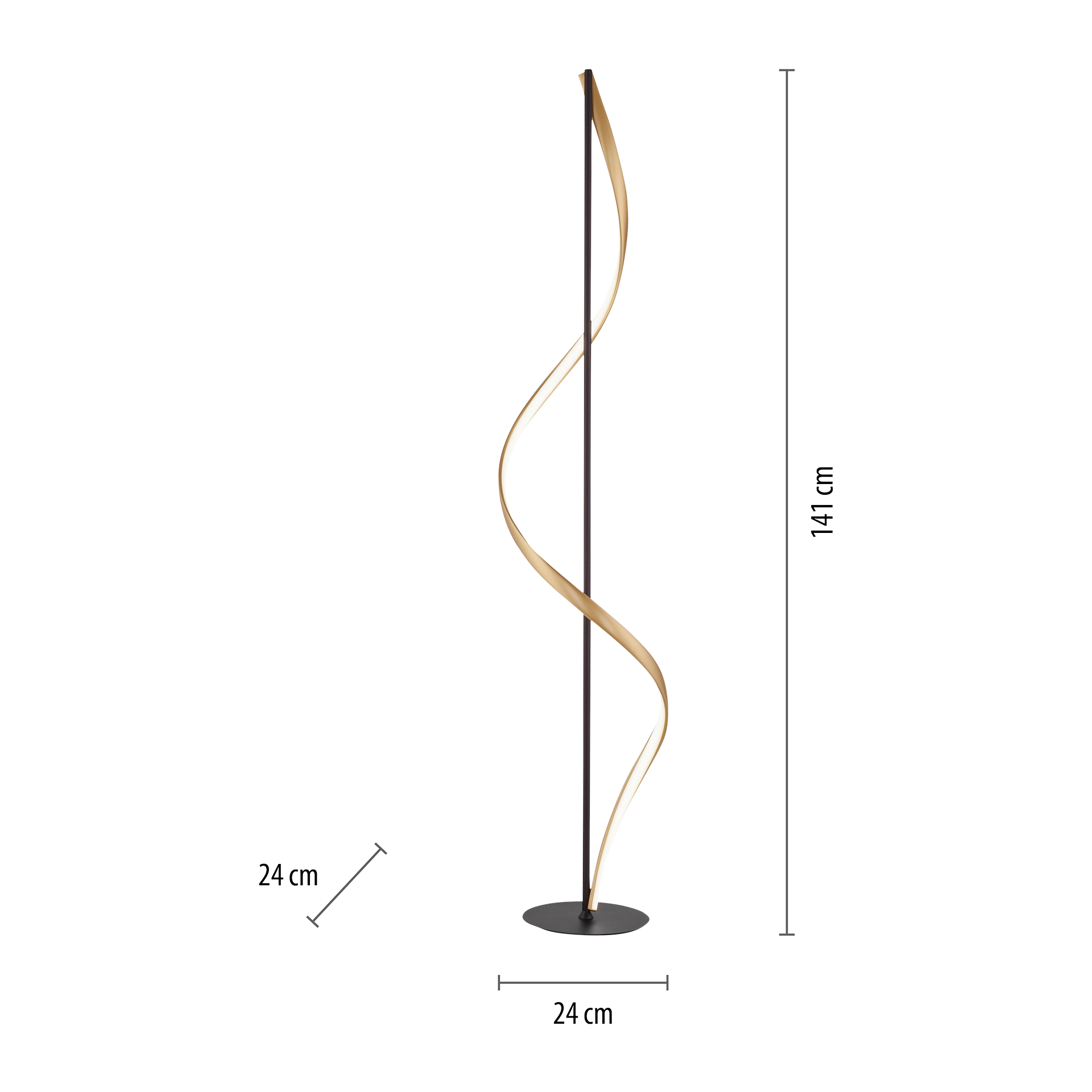 Stehleuchte Q-SWING Silber Anthrazit goldfarben Stehleuchte Q-SWING Silber Anthrazit goldfarben