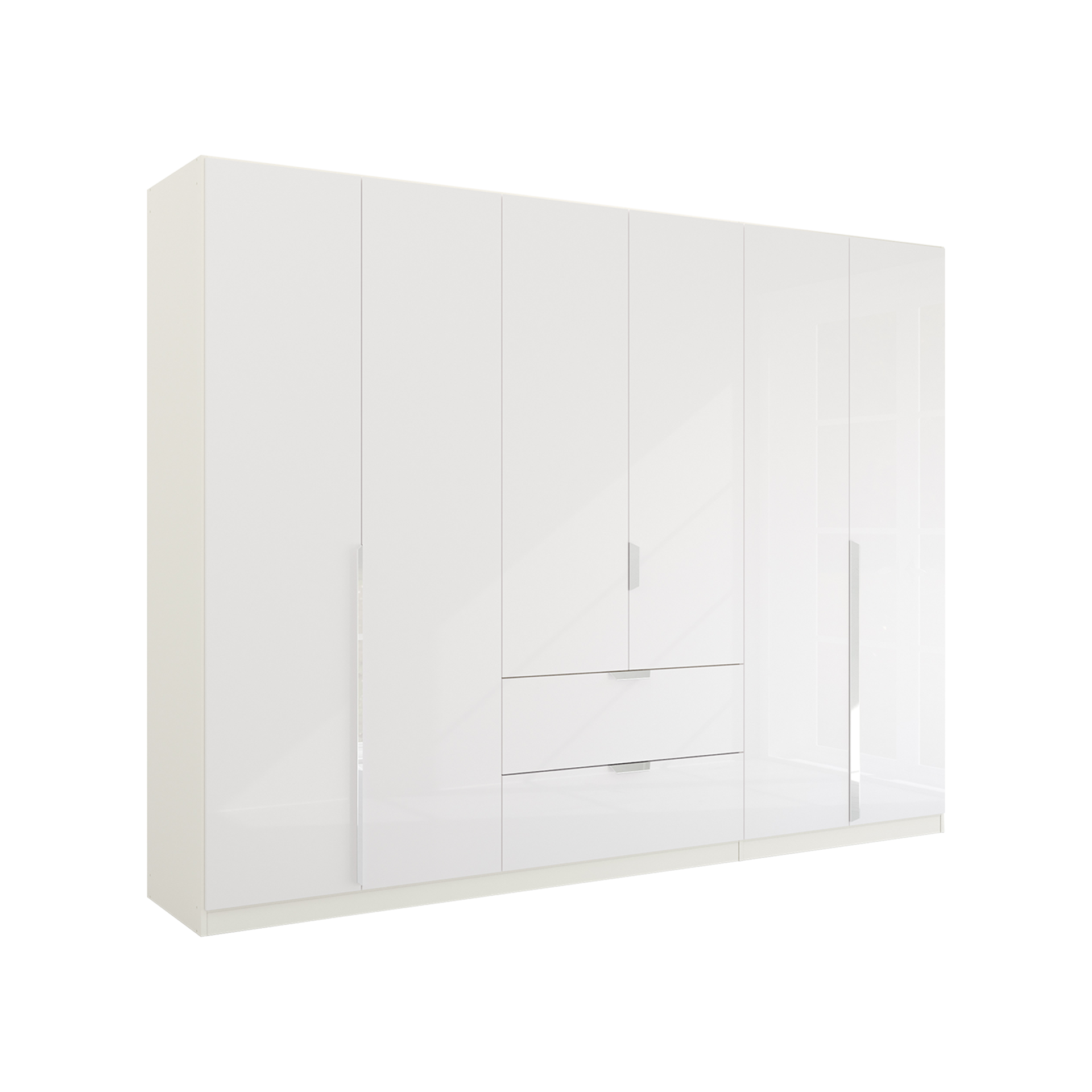 Drehtürenschrank Glam 6-türig Weiß 54*271*210 Drehtürenschrank Glam 6-türig Weiß 54*271*210