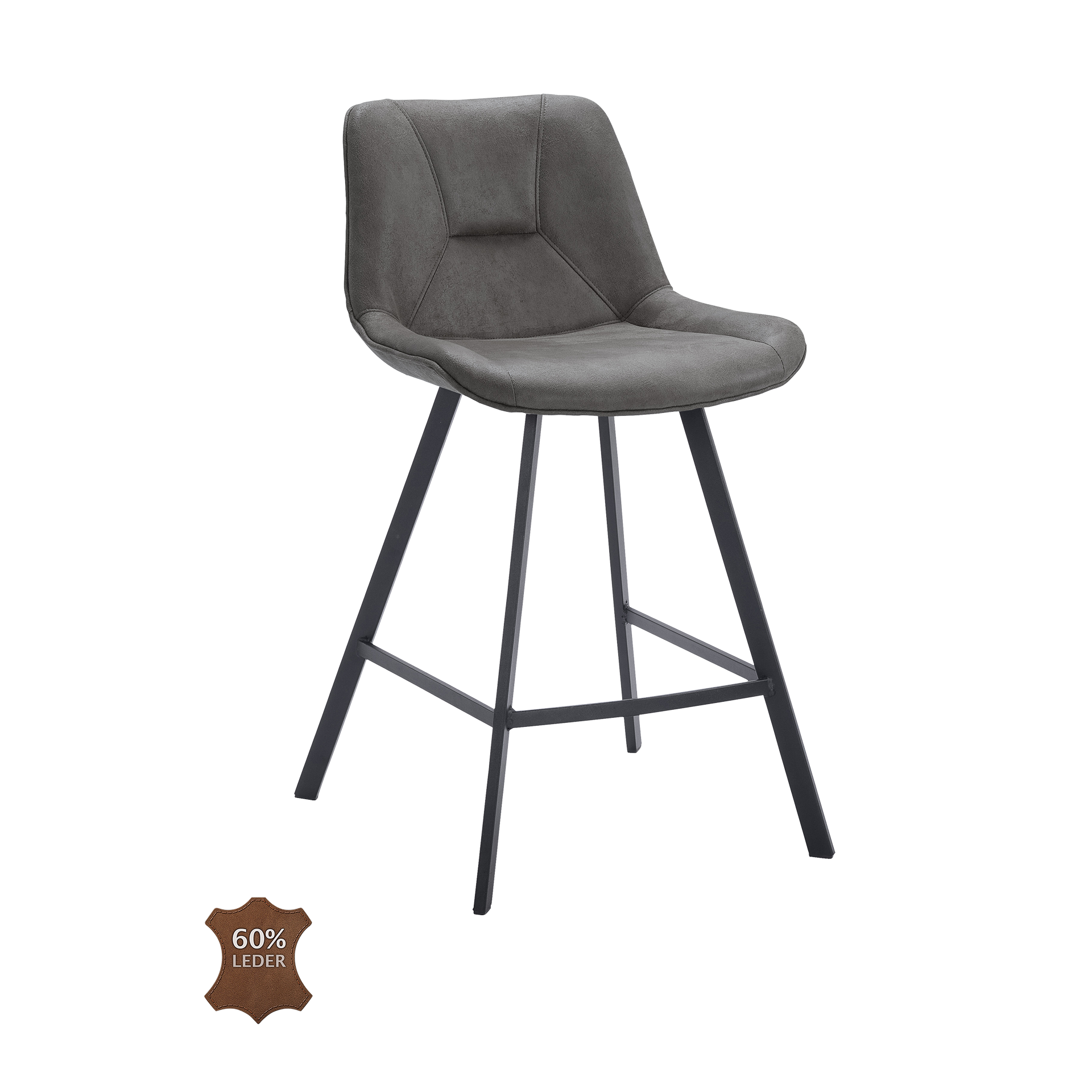 Natura Barhocker Wesley Bezug Stoff Bull Graphite Gestell Metall Schwarz pulverbeschichtet Natura Barhocker Wesley Bezug Stoff Bull Graphite Gestell Metall Schwarz pulverbeschichtet