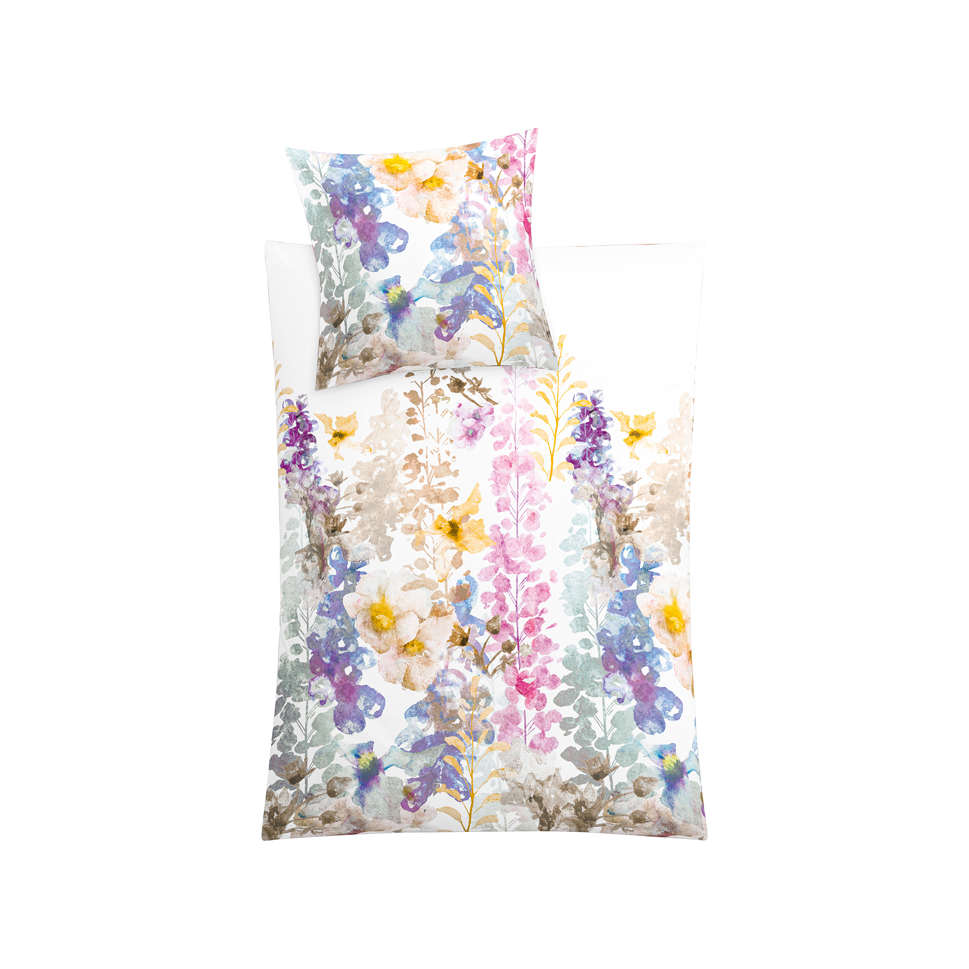 Satin Bettwäsche Alcea Multicolor 155x220cm