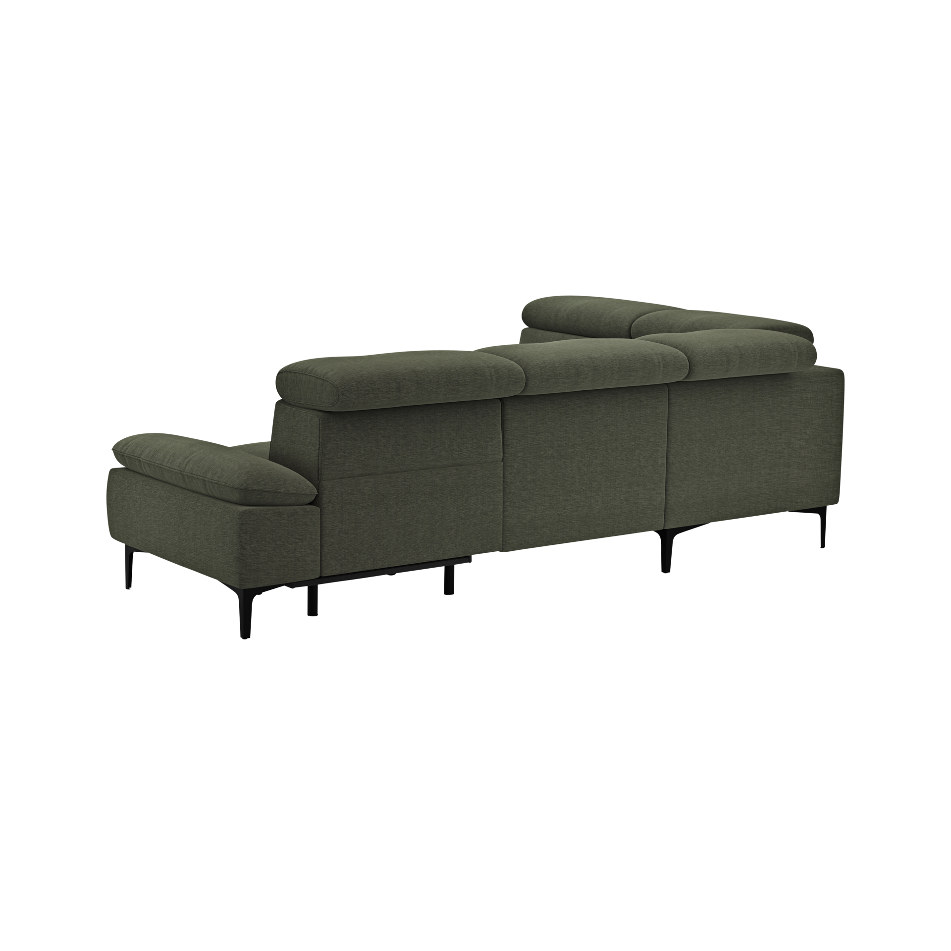 Global wohnen Ecksofa Felipa Forest Dunkelgrün Rücken echt Kopfteilverstellung Relaxfunktion motorisch Armlehne verstellbar Global wohnen Ecksofa Felipa Forest Dunkelgrün Rücken echt Kopfteilverstellung Relaxfunktion motorisch Armlehne verstellbar