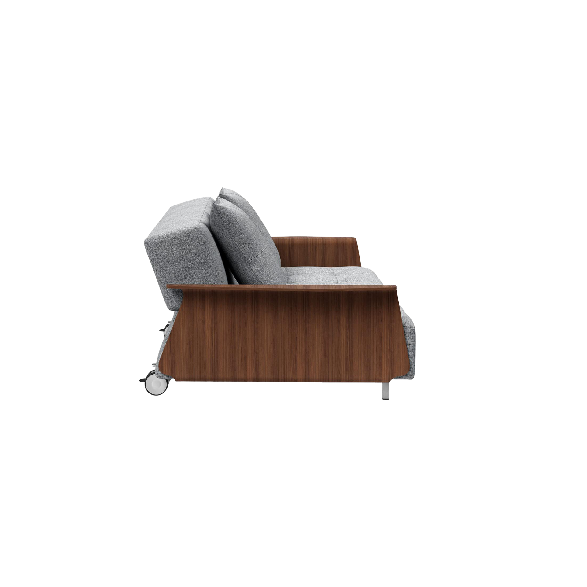 INNOVATION LIVING Schlafsofa Long Horn Bezug Granit Gestell Silber INNOVATION LIVING Schlafsofa Long Horn Bezug Granit Gestell Silber