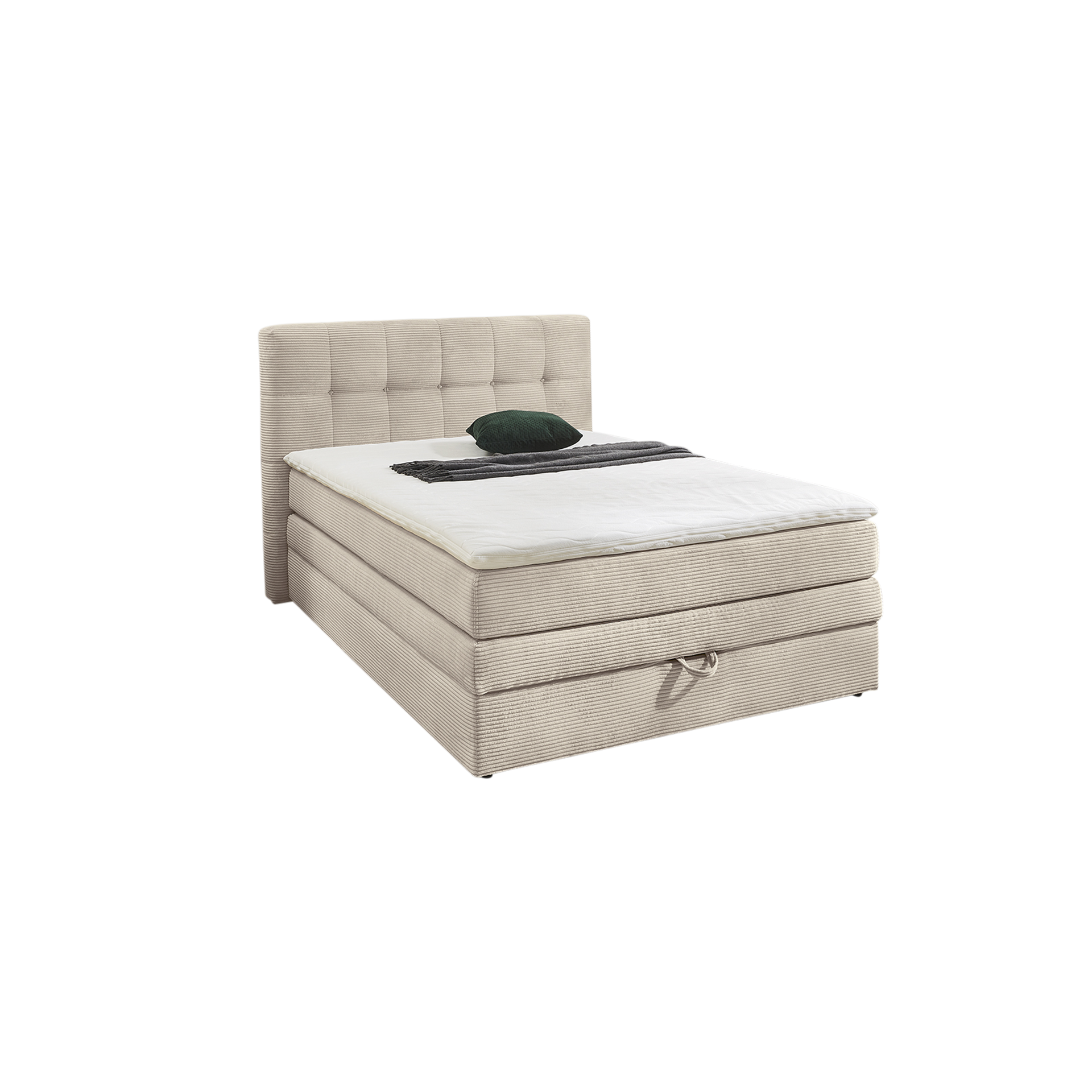 Boxspringbett Arny Beige 140x200 cm Matratze H3 - fest, ab ca. 80 kg Boxspringbett Arny Beige 140x200 cm Matratze H3 - fest, ab ca. 80 kg