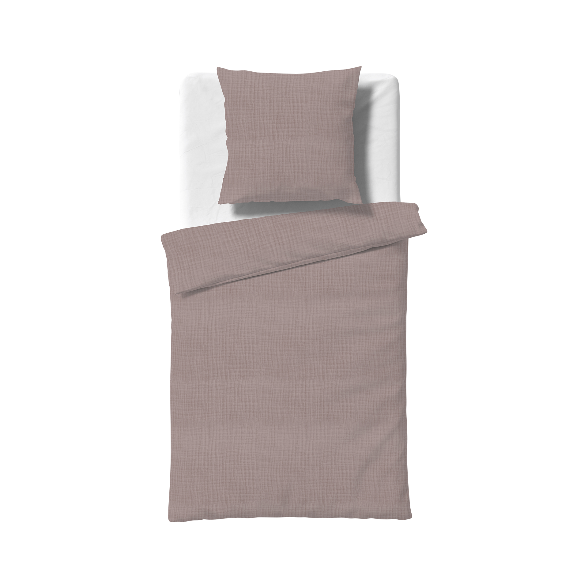 Musselin Bettwäsche Faro Uni Mauve 135x200cm Musselin Bettwäsche Faro Uni Mauve 135x200cm