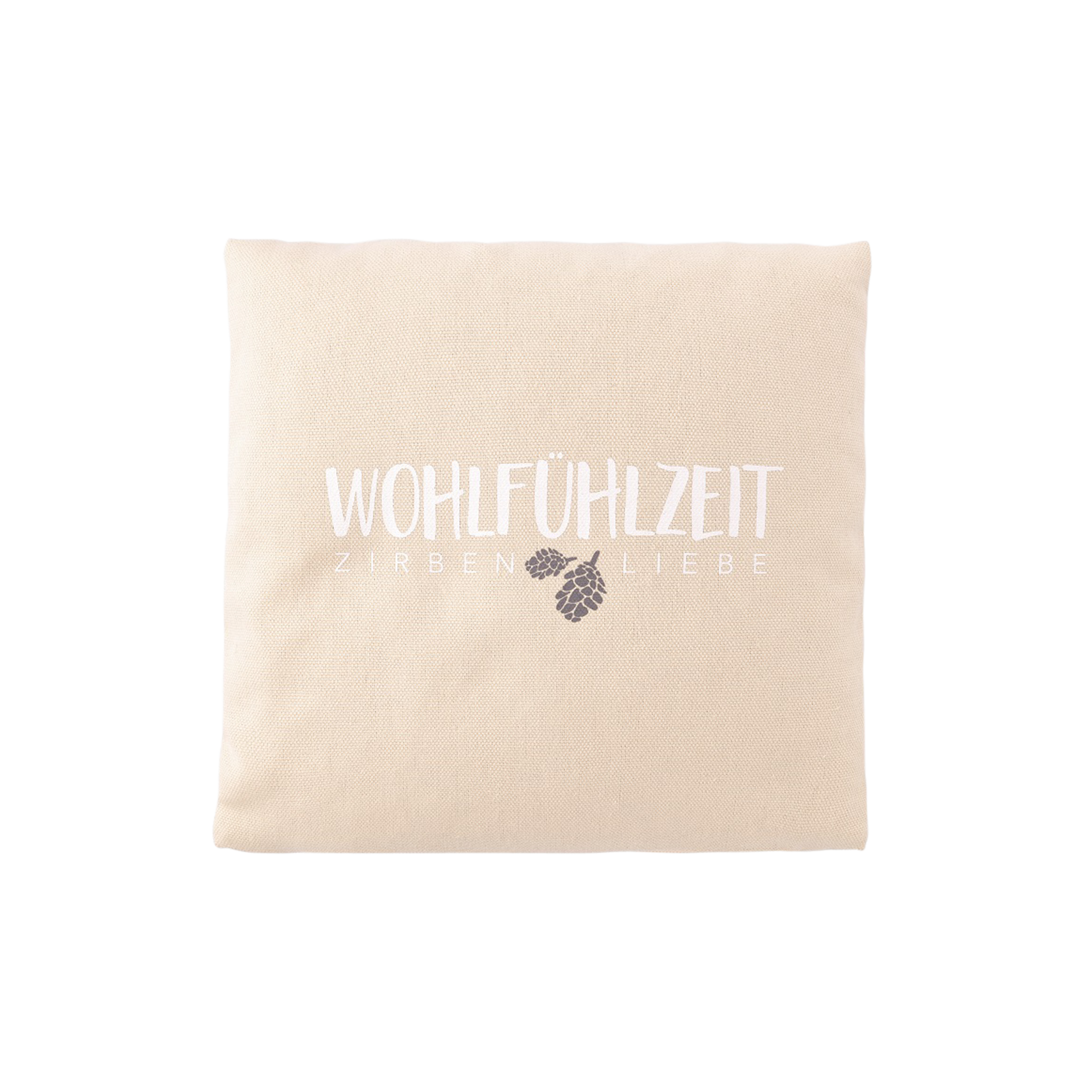 Zierkissen Wohlfühlzeit-Zirbenliebe natur 25x25cm Zierkissen Wohlfühlzeit-Zirbenliebe natur 25x25cm
