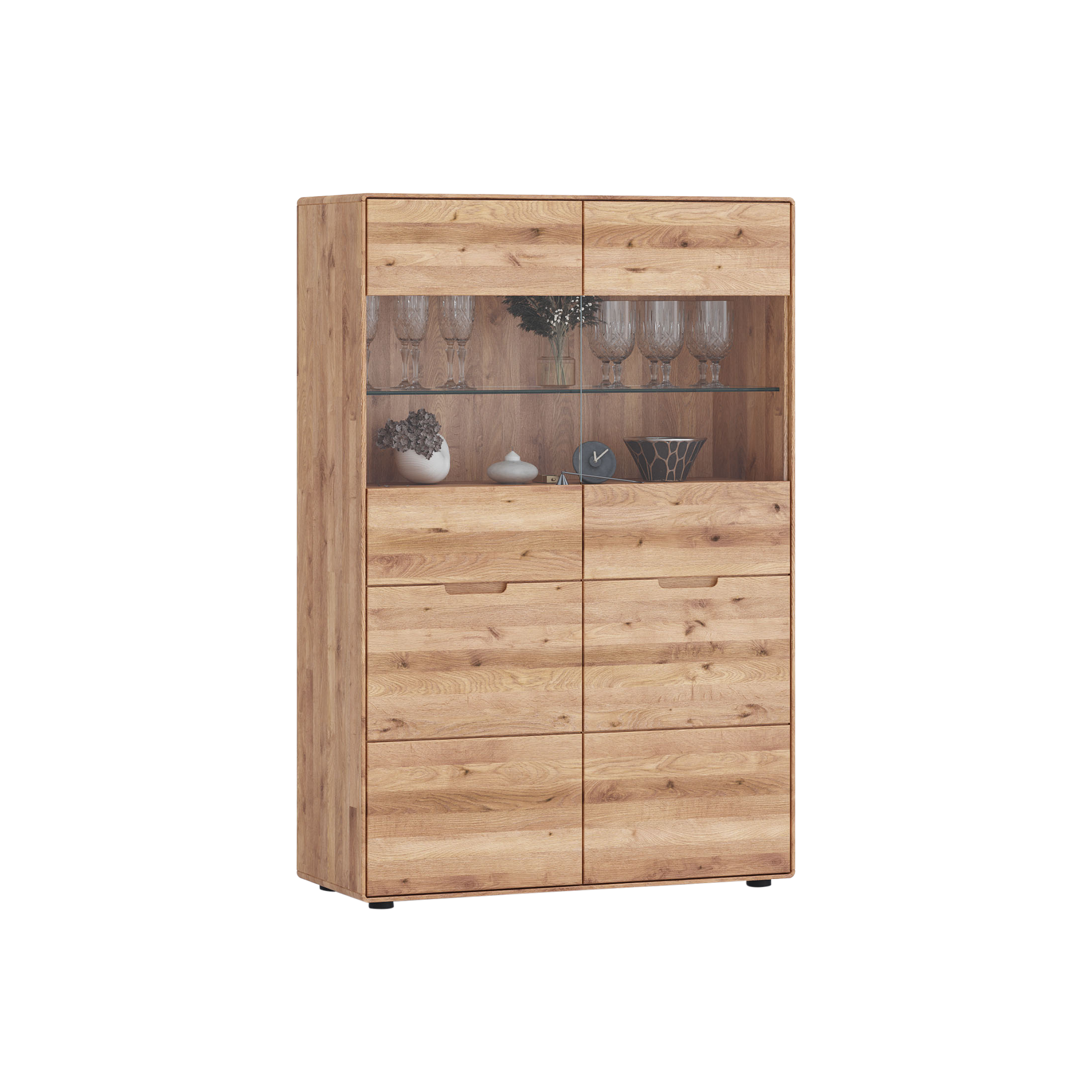 Highboard Newcastle Eichefarben