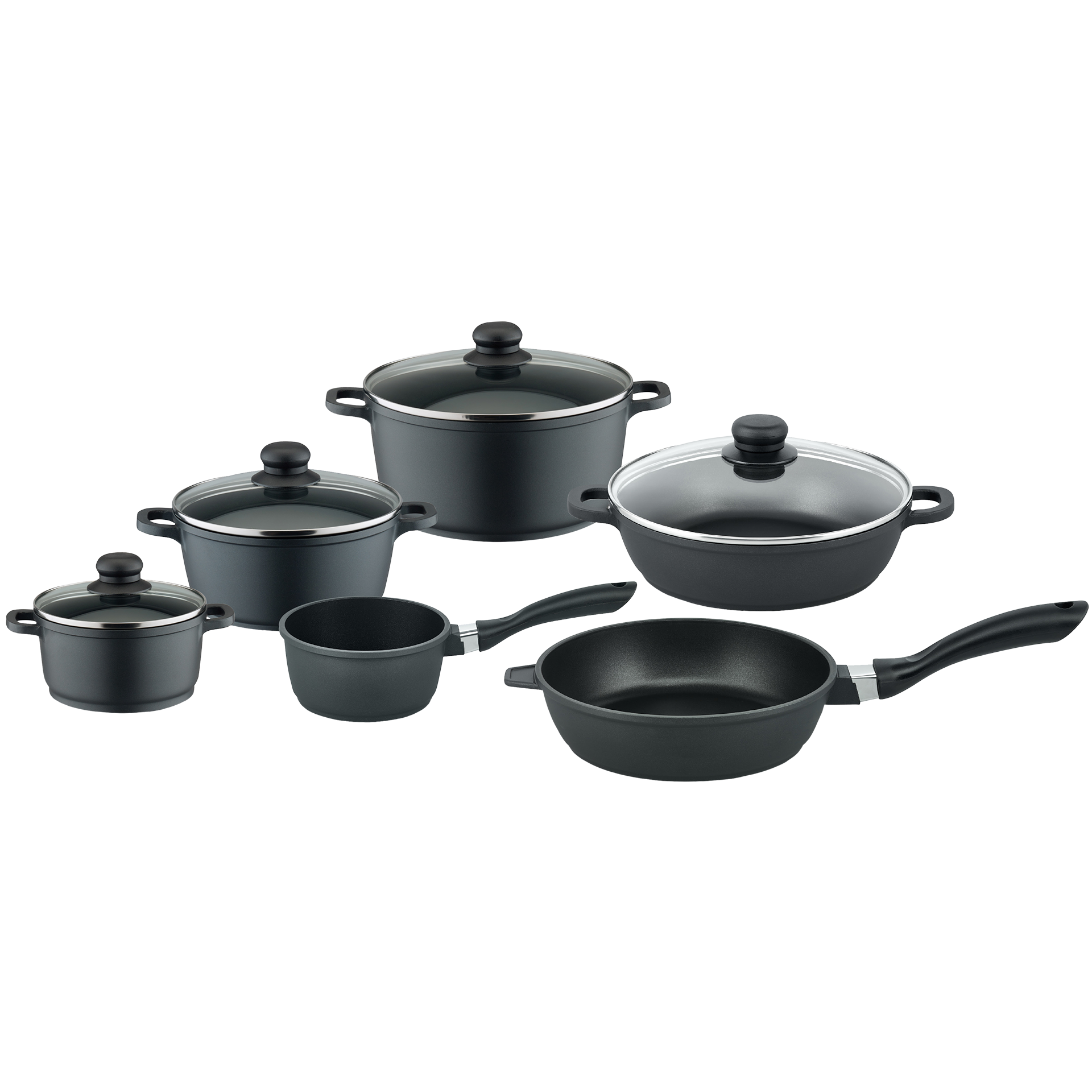 Topf-Set Black Cast t 6-teilig Topf-Set Black Cast t 6-teilig