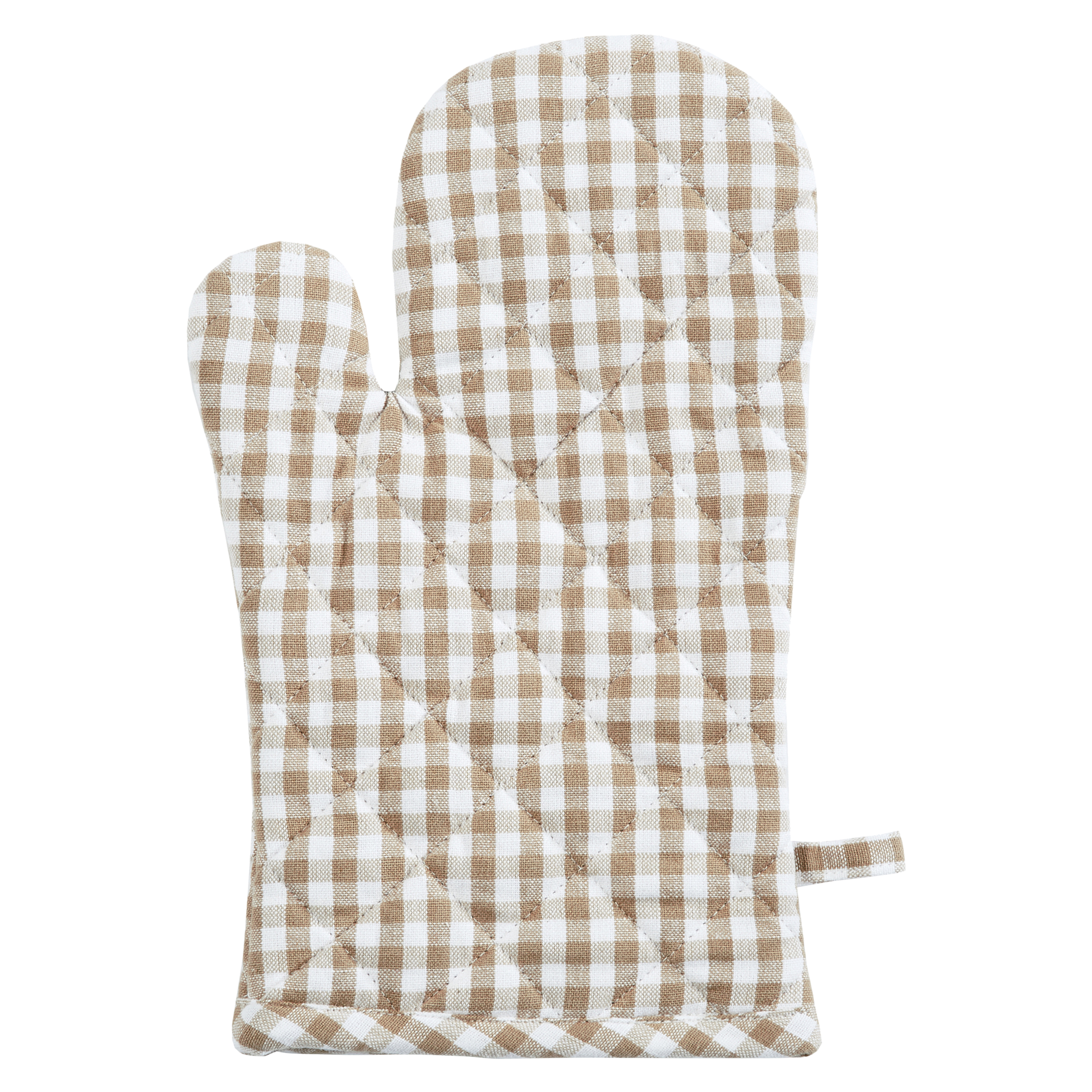 Topfhandschuh Vichy Taupe Weiß 18x30 Topfhandschuh Vichy Taupe Weiß 18x30