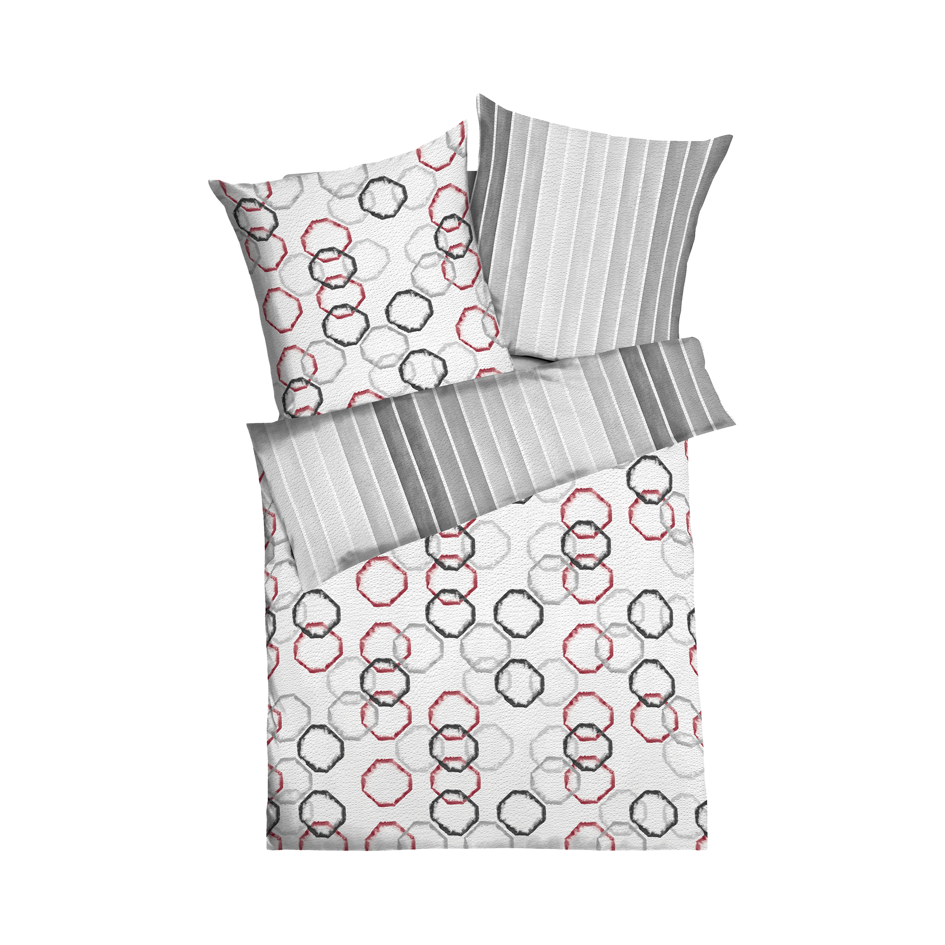 Seersucker Bettwäsche Movement Anthrazit 135x200cm Seersucker Bettwäsche Movement Anthrazit 135x200cm