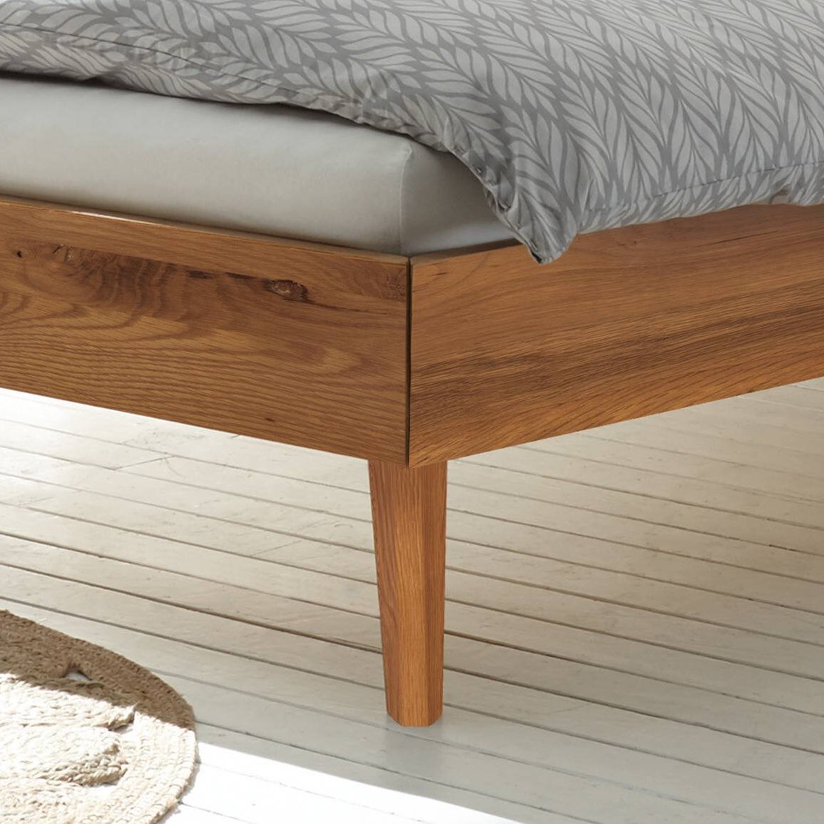 HASENA Bett Pesaro Kopfteil Kuhl White Gestell Wildeiche 200x200 cm HASENA Bett Pesaro Kopfteil Kuhl White Gestell Wildeiche 200x200 cm