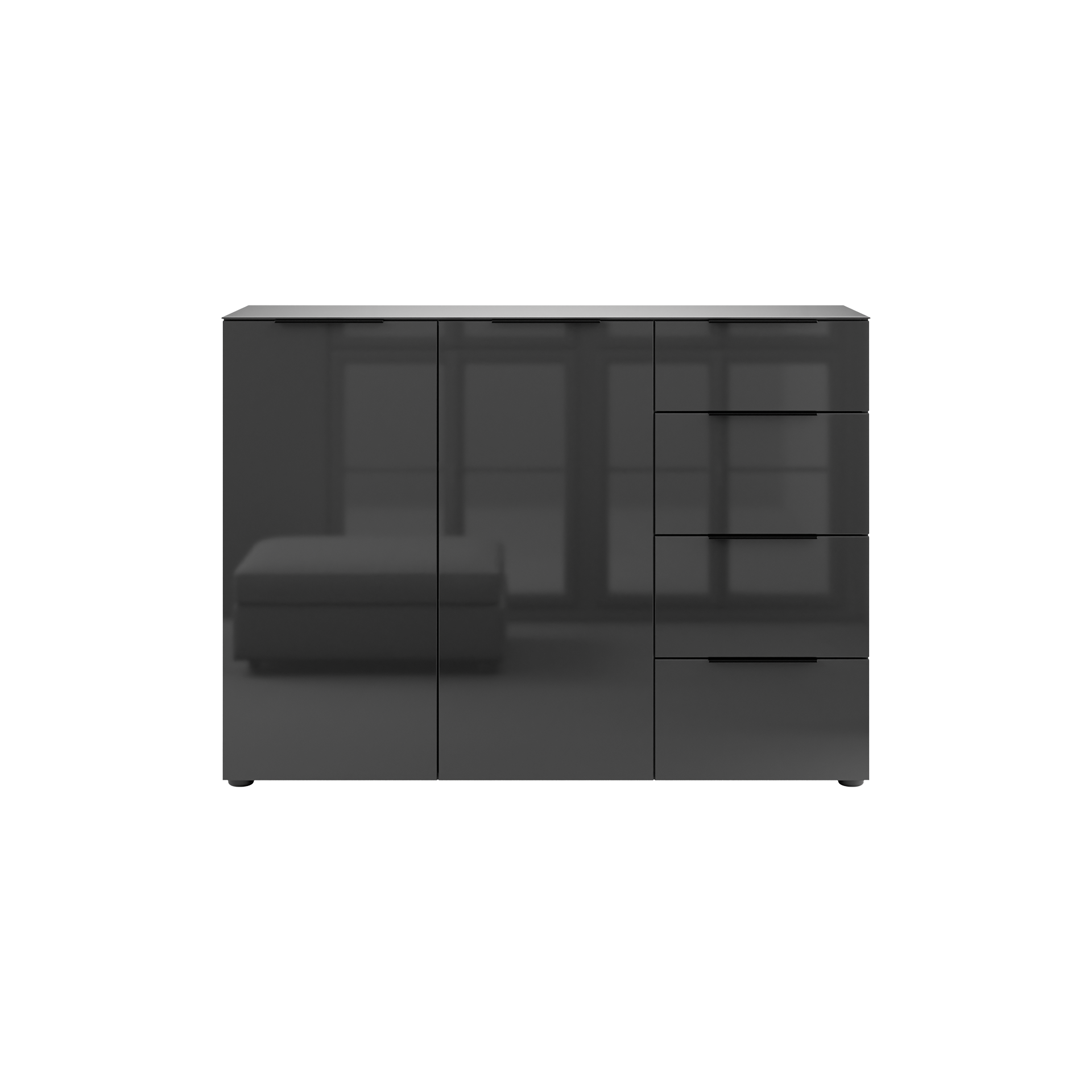 Kommode Stan Anthrazit 135*98.7*40 Kommode Stan Anthrazit 135*98.7*40