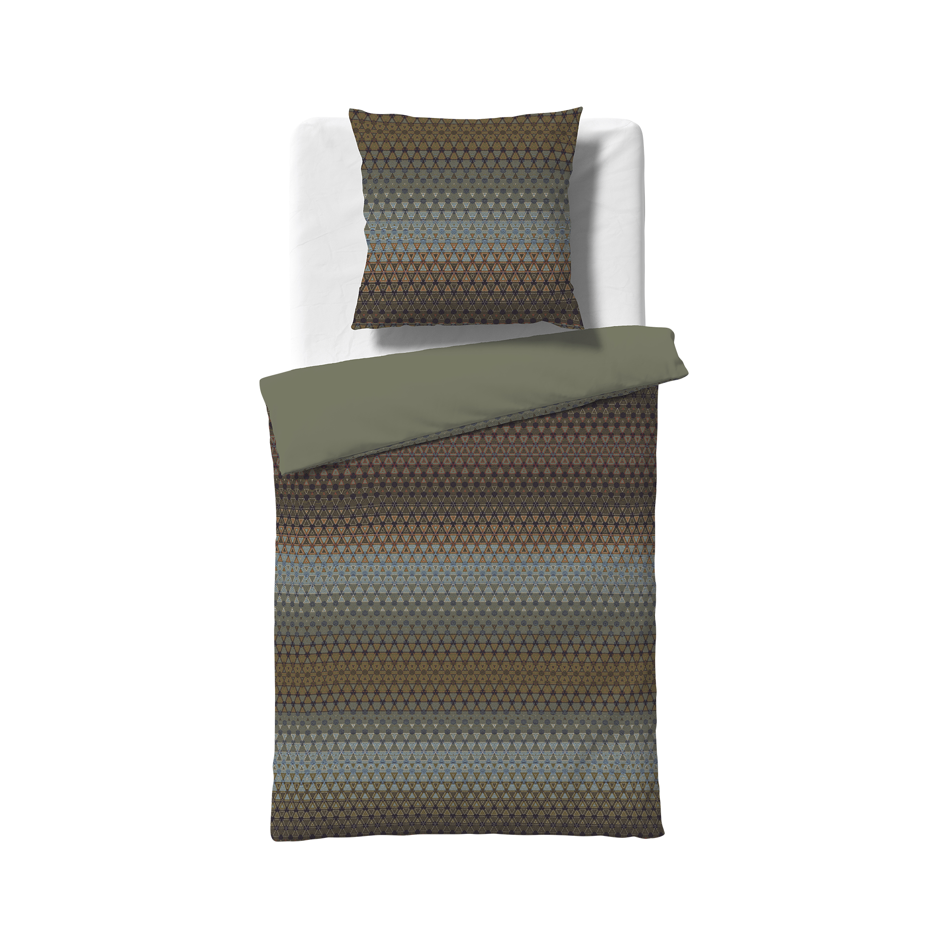 Jersey Bettwäsche Black PR. Braun Grau 155x220cm