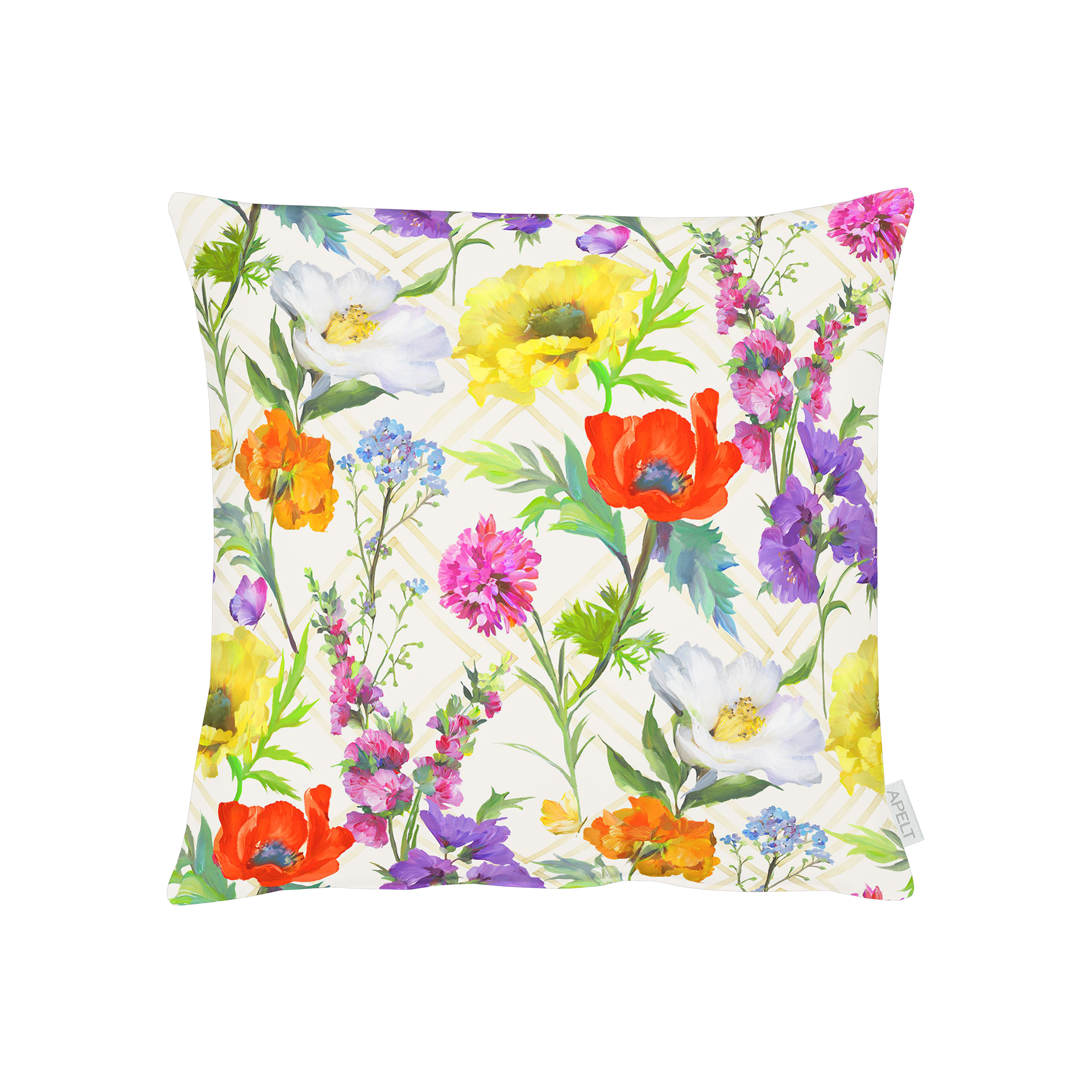 Kissen Sommerblumen all-over Multicolour 48x48cm