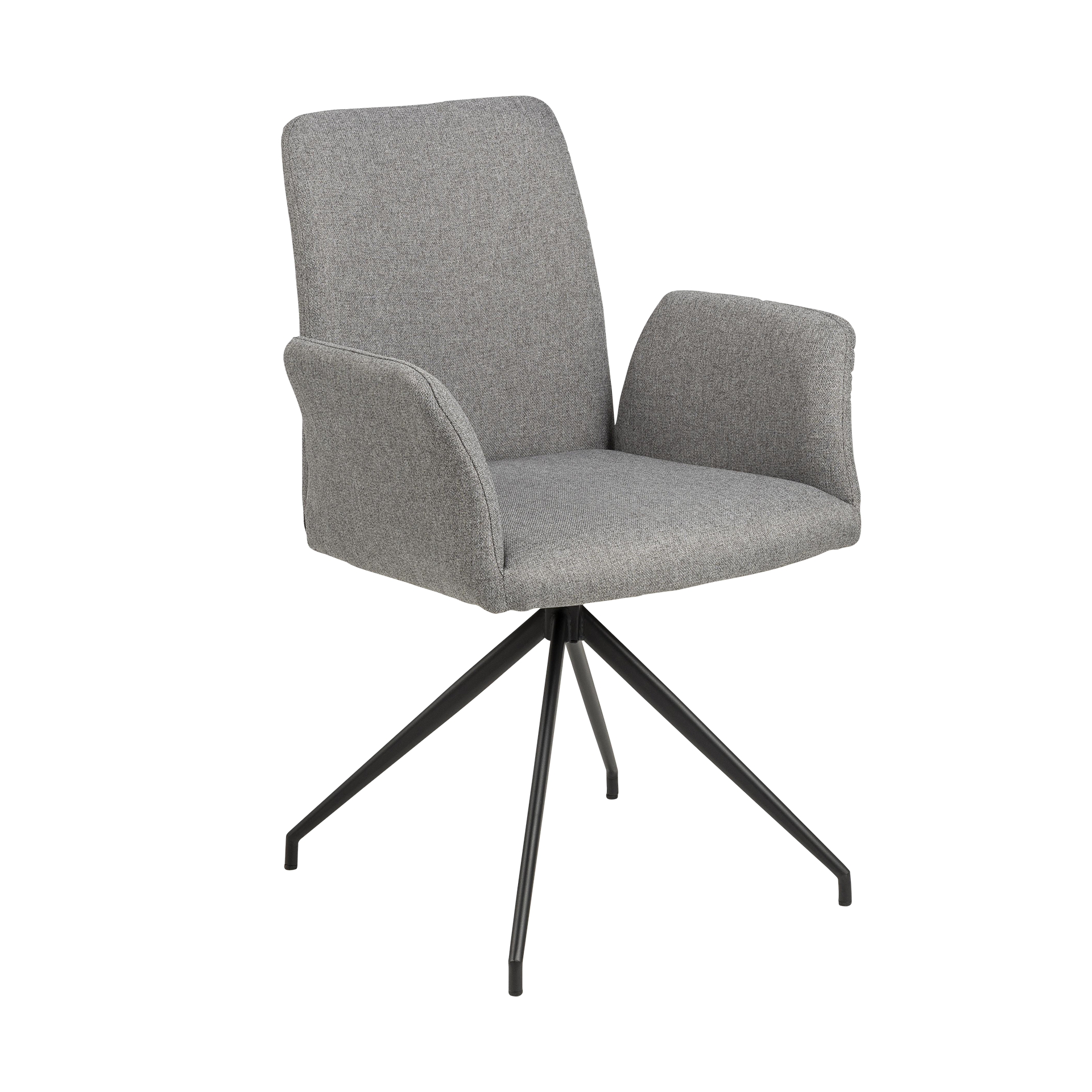 Armlehnstuhl Naya Bezug Stoff Malmo Hellgrau Gestell Schwarz Armlehnstuhl Naya Bezug Stoff Malmo Hellgrau Gestell Schwarz