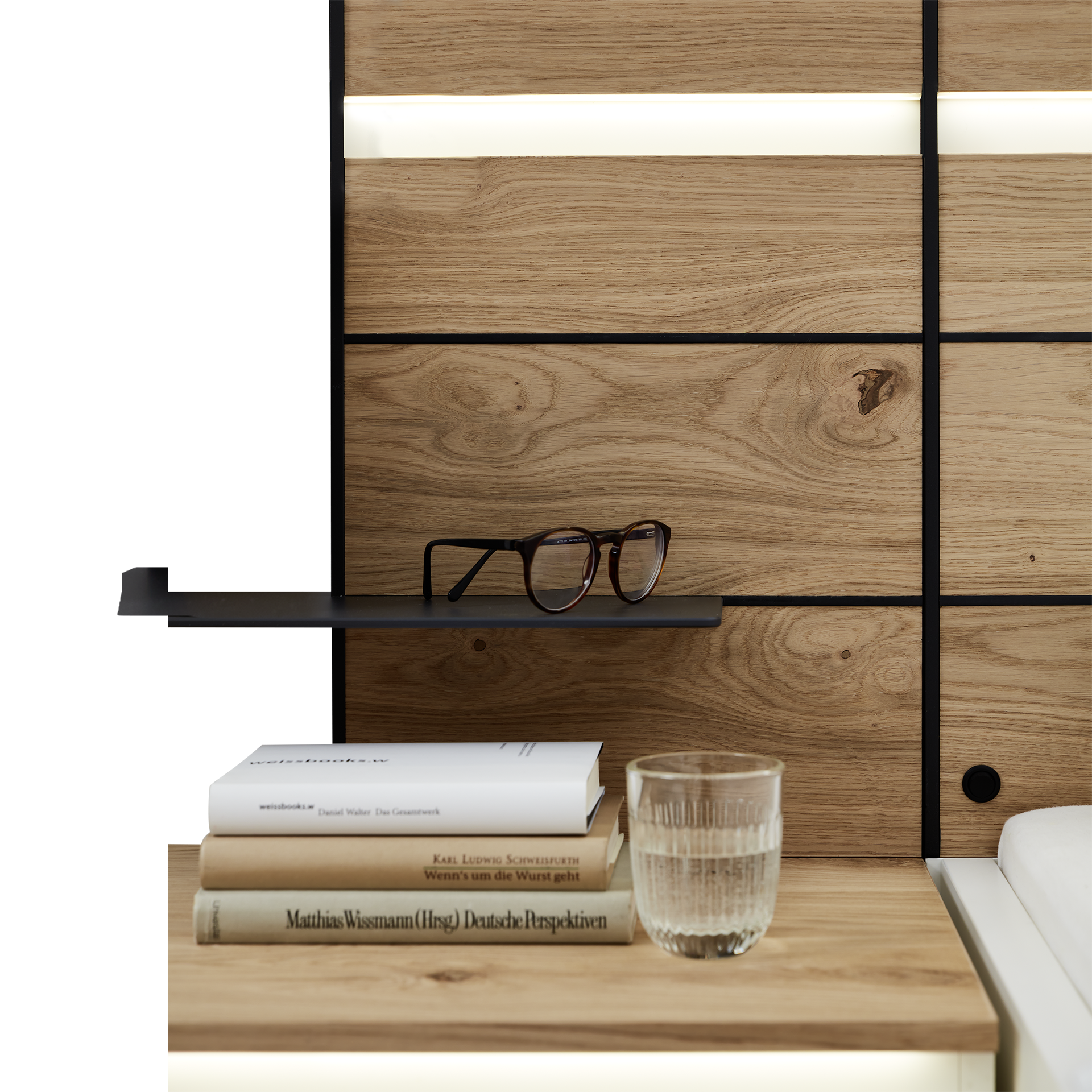 Musterring Aufsatzpaneel Madiva Balkeneiche furniert, Glasboden Anthrazit Musterring Aufsatzpaneel Madiva Balkeneiche furniert, Glasboden Anthrazit