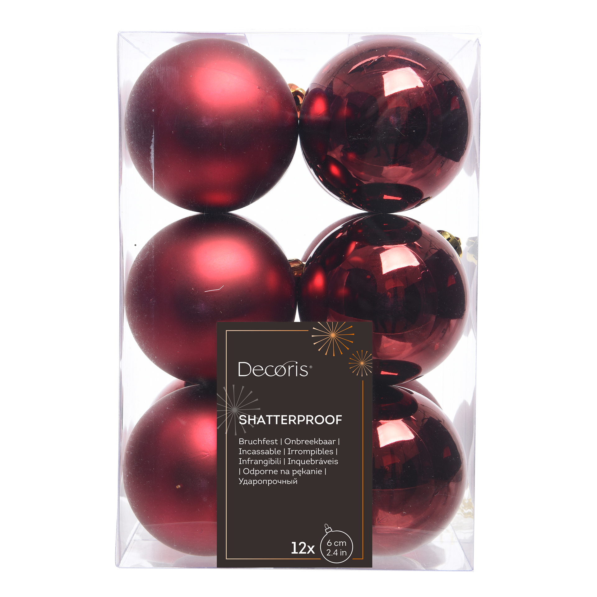 Weihnachtskugeln Berre Glamour ochsenblut