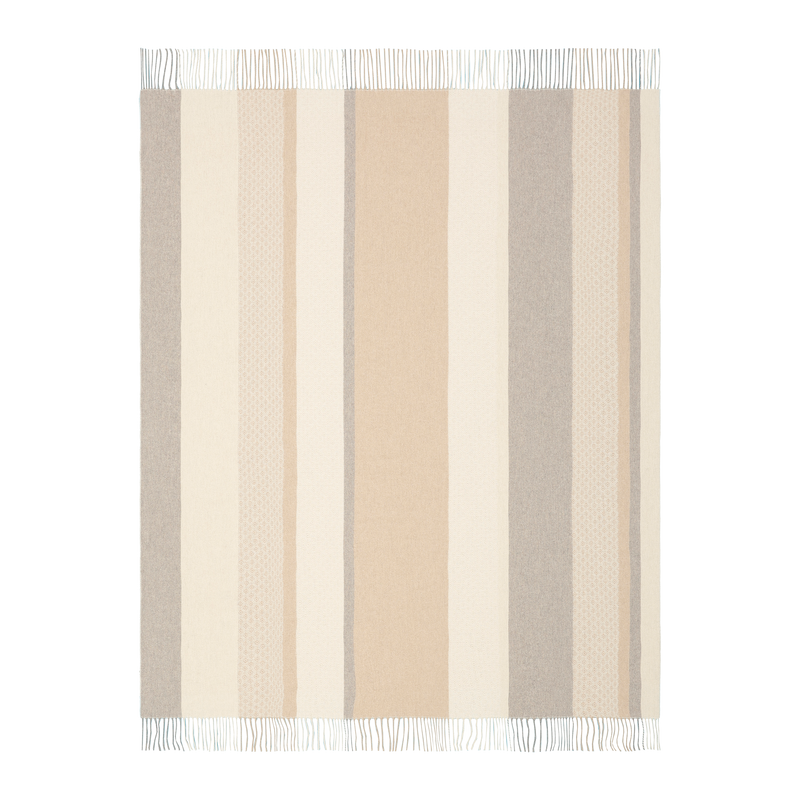 Biederlack Plaid Light lines Beige Natur 130x170cm